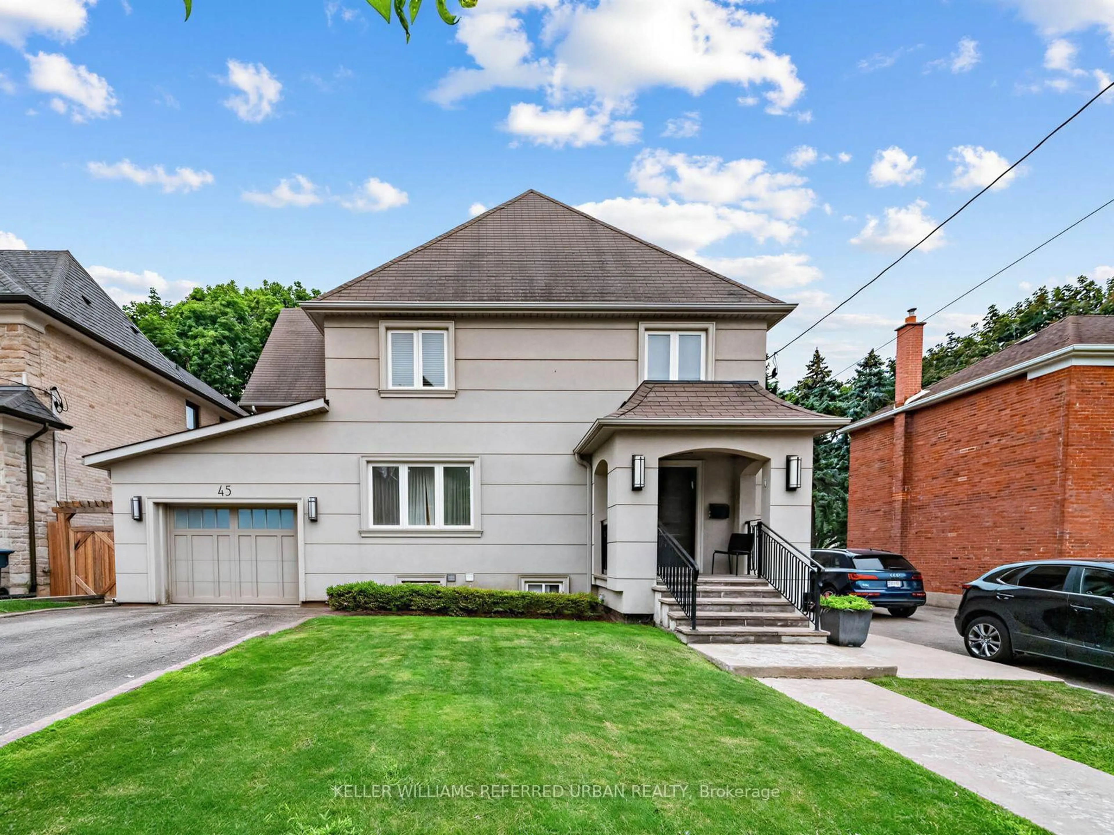 Home with brick exterior material, street for 45 Fairholme Ave, Toronto Ontario M6B 2W7