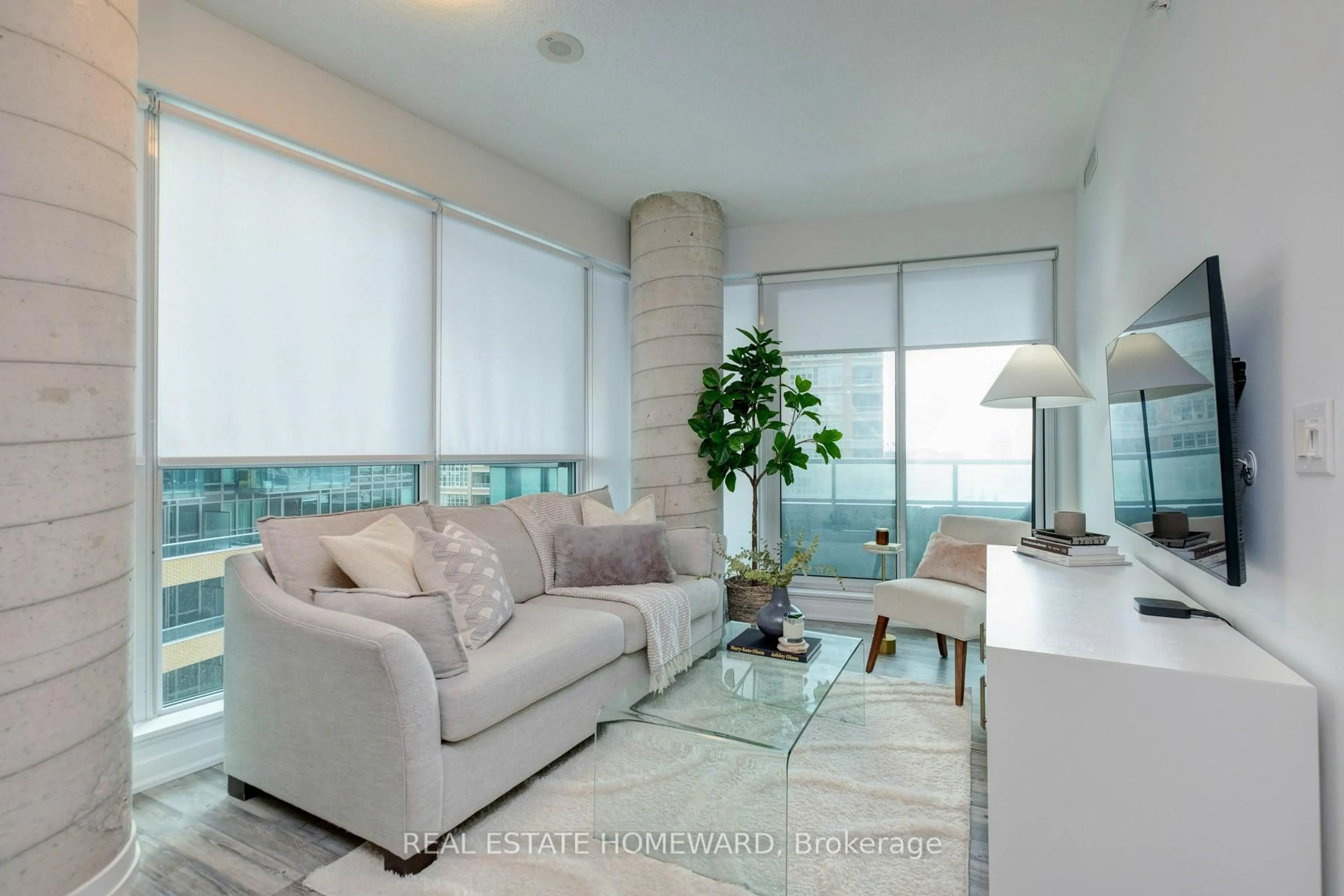 Living room with furniture, unknown for 150 East Liberty St #506, Toronto Ontario M6K 3R5