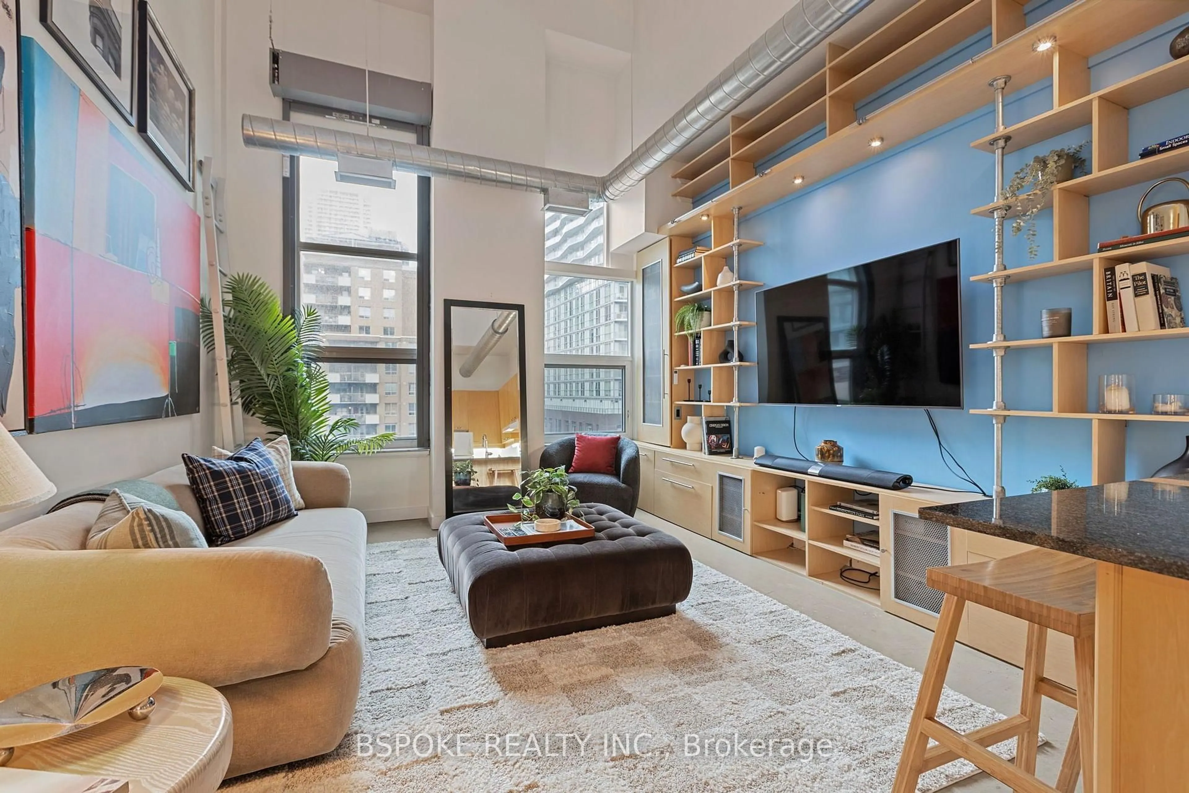 Living room with furniture, unknown for 135 Dalhousie St #502, Toronto Ontario M5B 2S1
