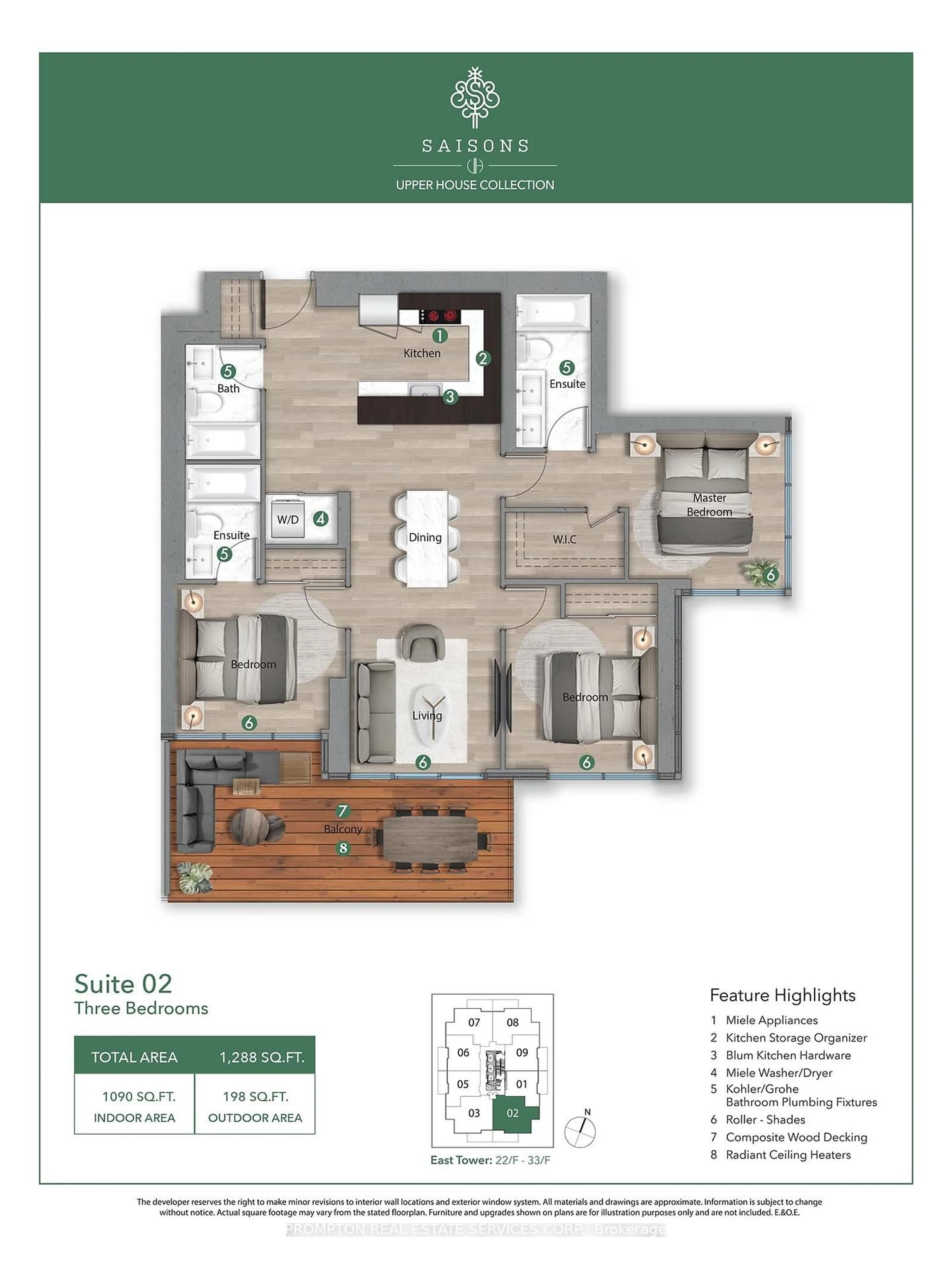 Floor plan for 27 McMahon Dr #PH3302, Toronto Ontario M2K 0J2