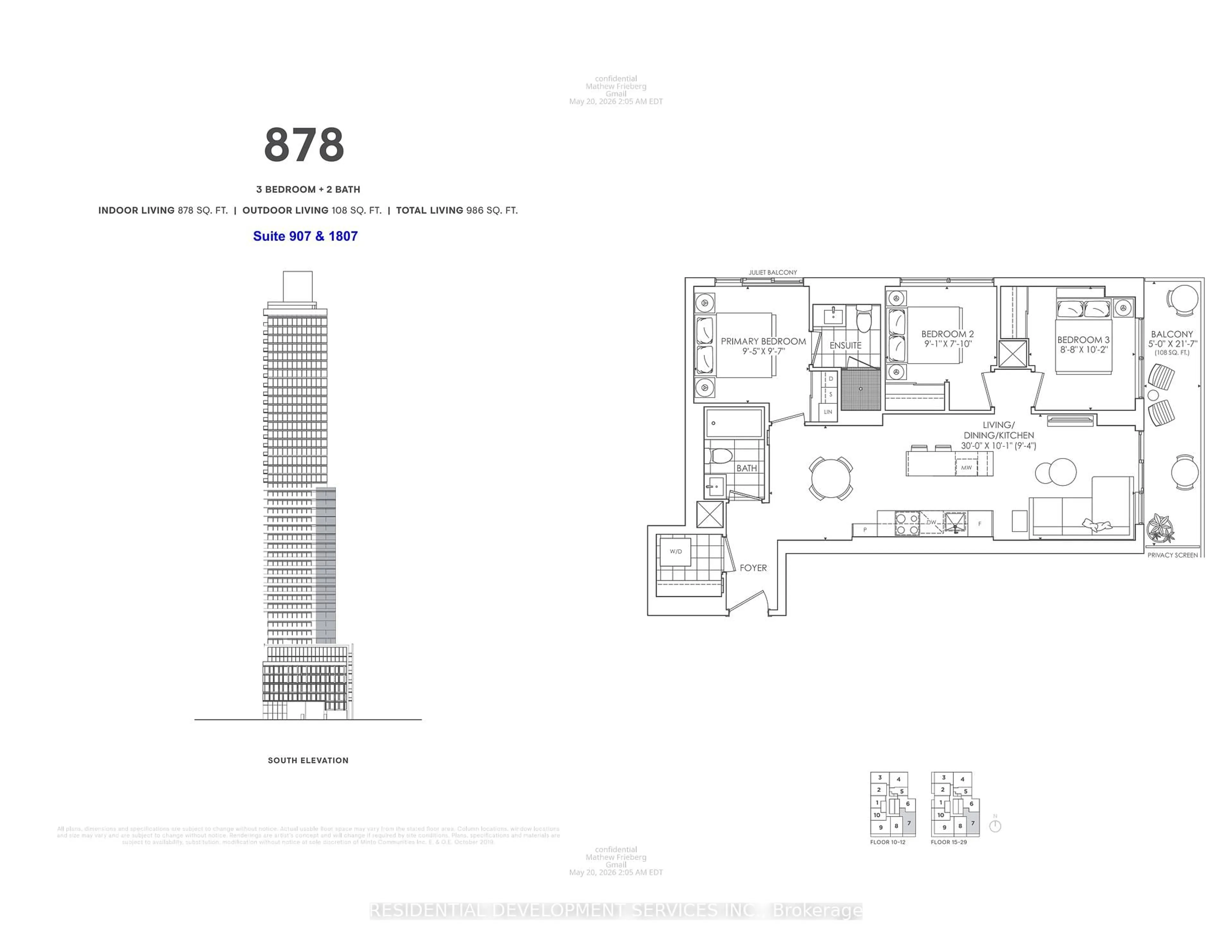 Floor plan for 89 Church St #907, Toronto Ontario M5C 0B7
