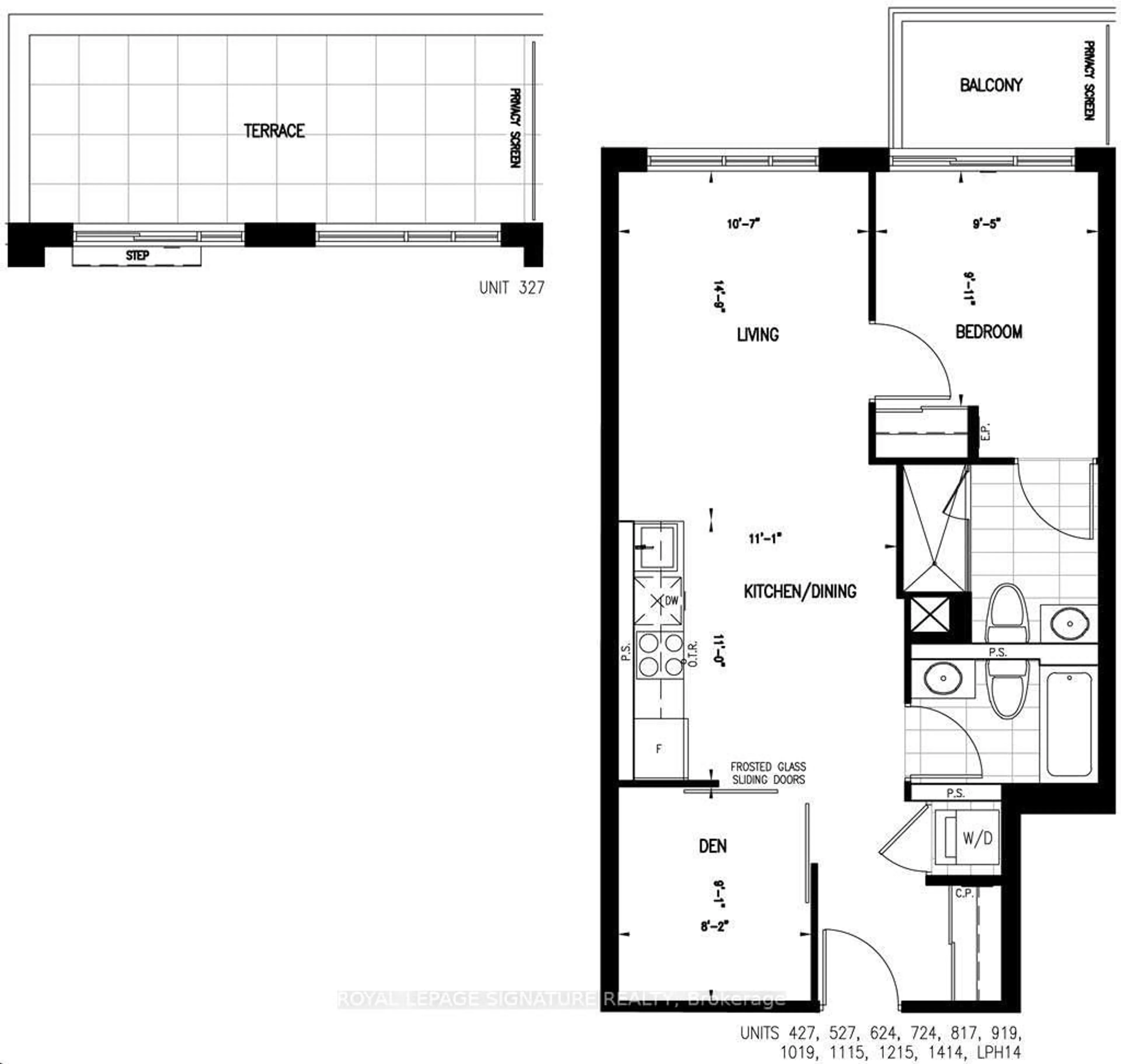 Floor plan for 543 Richmond St #427, Toronto Ontario M5V 0W9