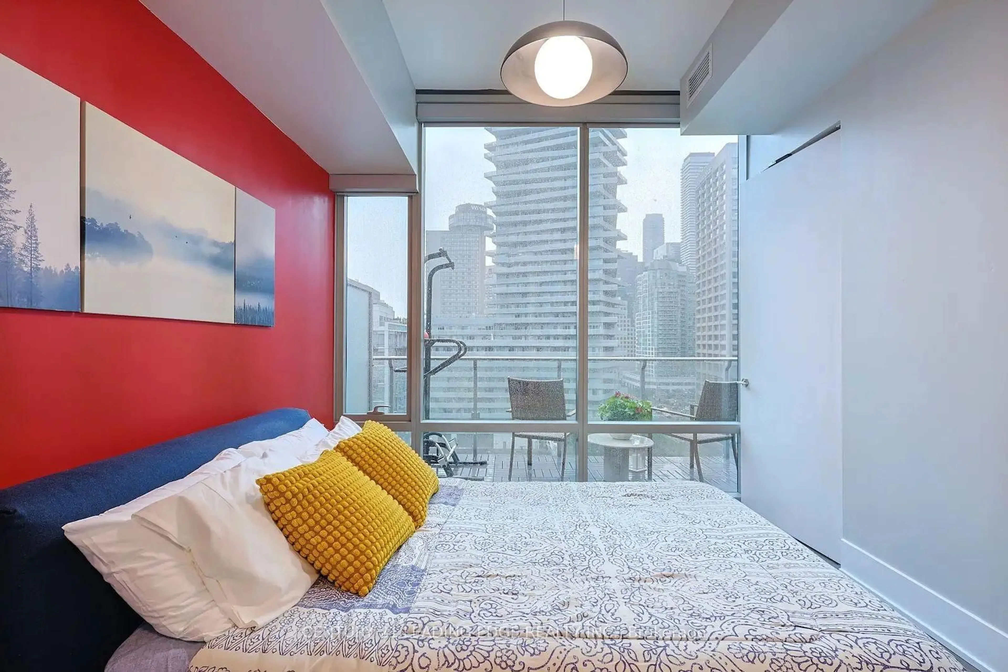 Bedroom with bed, unknown for 39 Queens Quay #1036, Toronto Ontario M5E 0A5