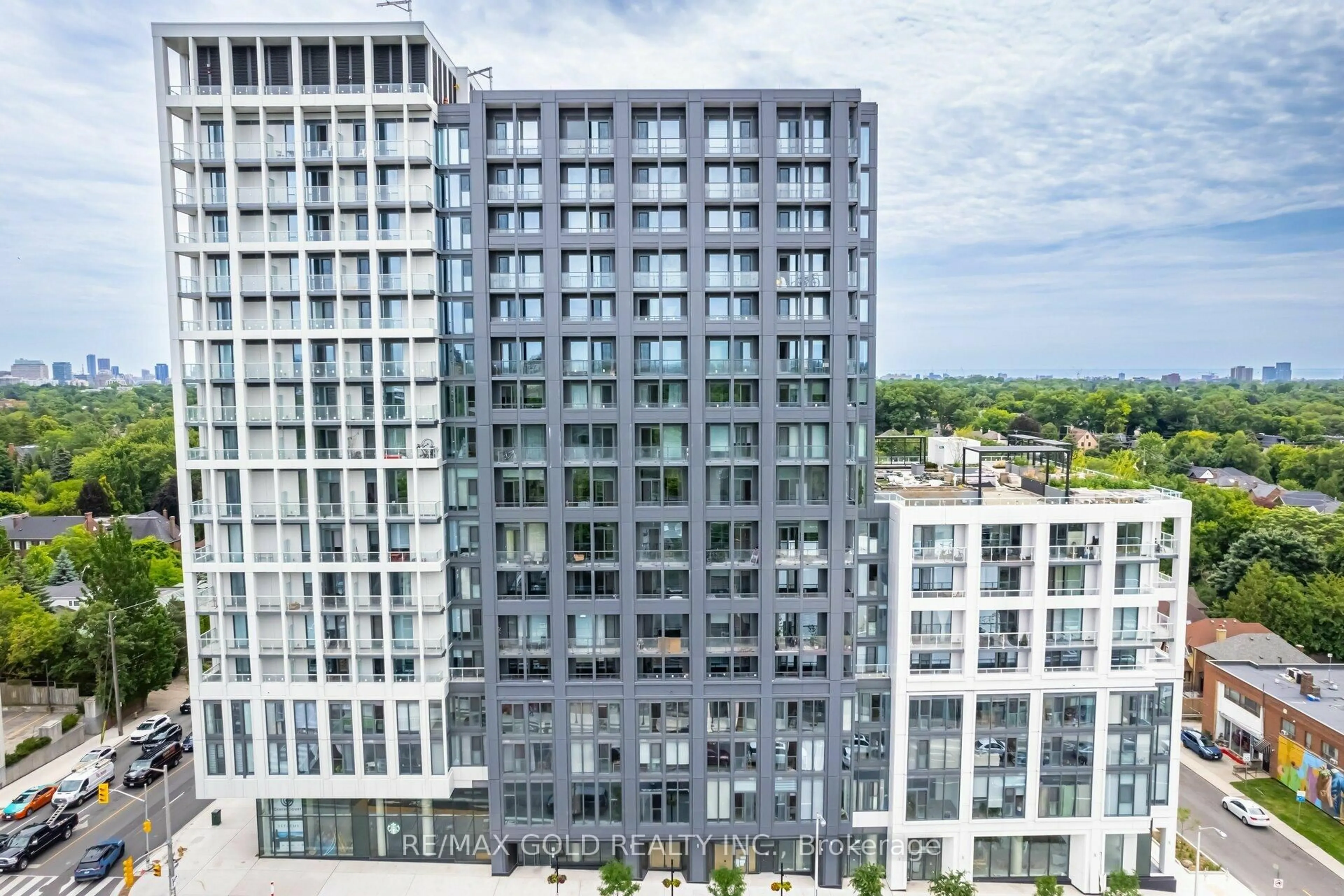 A pic from outside/outdoor area/front of a property/back of a property/a pic from drone, city buildings view from balcony for 2020 Bathurst St #216, Toronto Ontario M5P 3L1