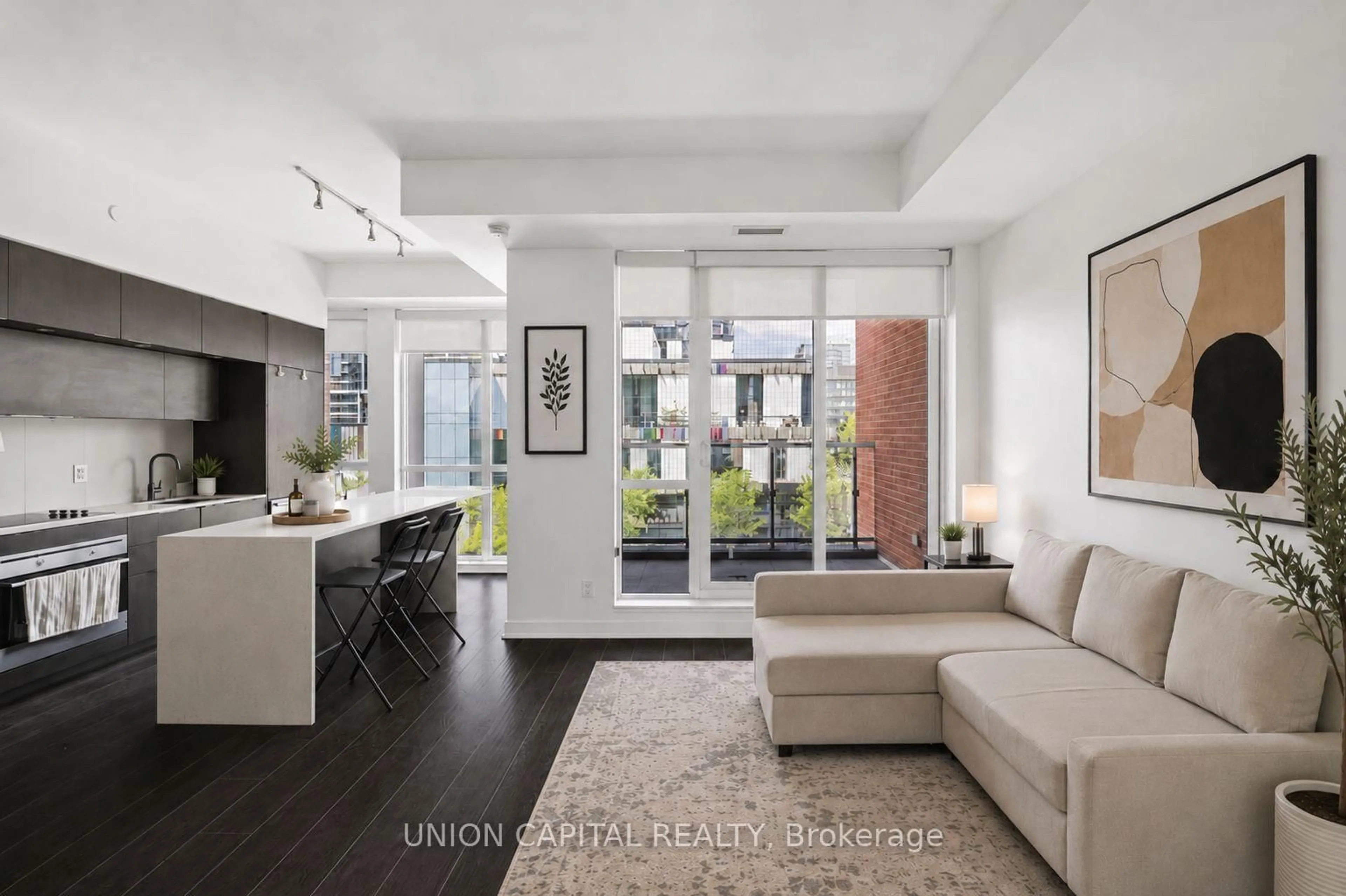 Living room with furniture, unknown for 170 Sumach St #417, Toronto Ontario M5A 0C3