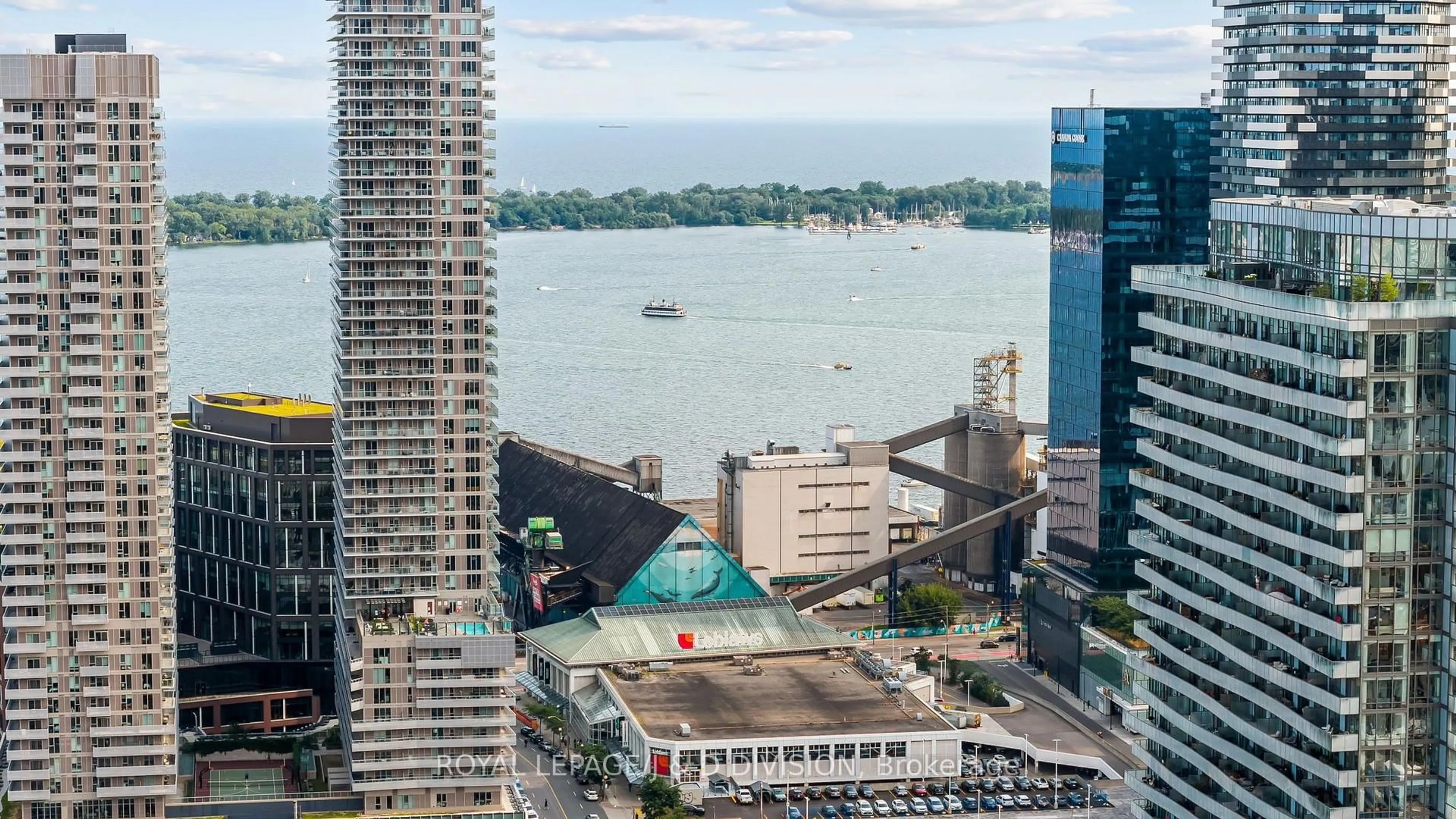 A pic from outside/outdoor area/front of a property/back of a property/a pic from drone, city buildings view from balcony for 60 Colborne St #1702, Toronto Ontario M5E 0B7