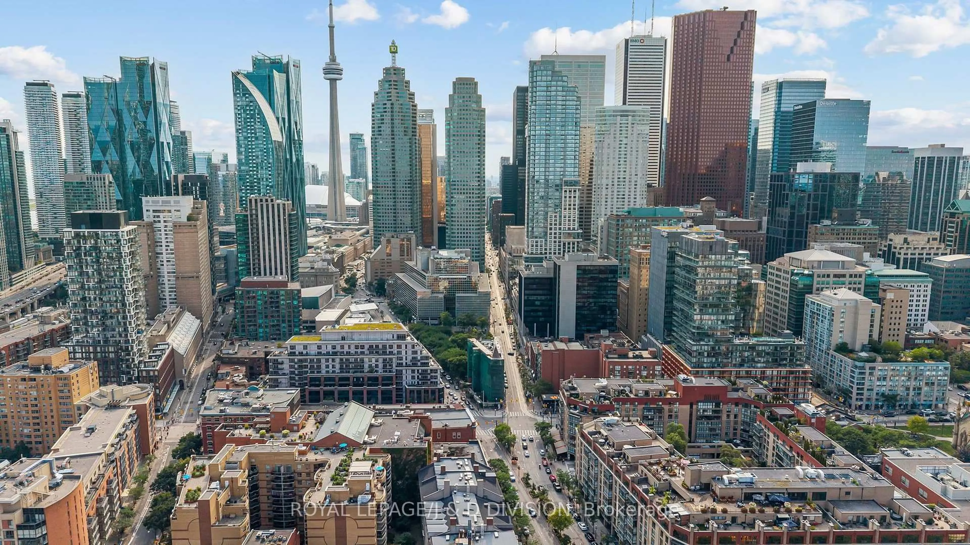 A pic from outside/outdoor area/front of a property/back of a property/a pic from drone, city buildings view from balcony for 60 Colborne St #1702, Toronto Ontario M5E 0B7