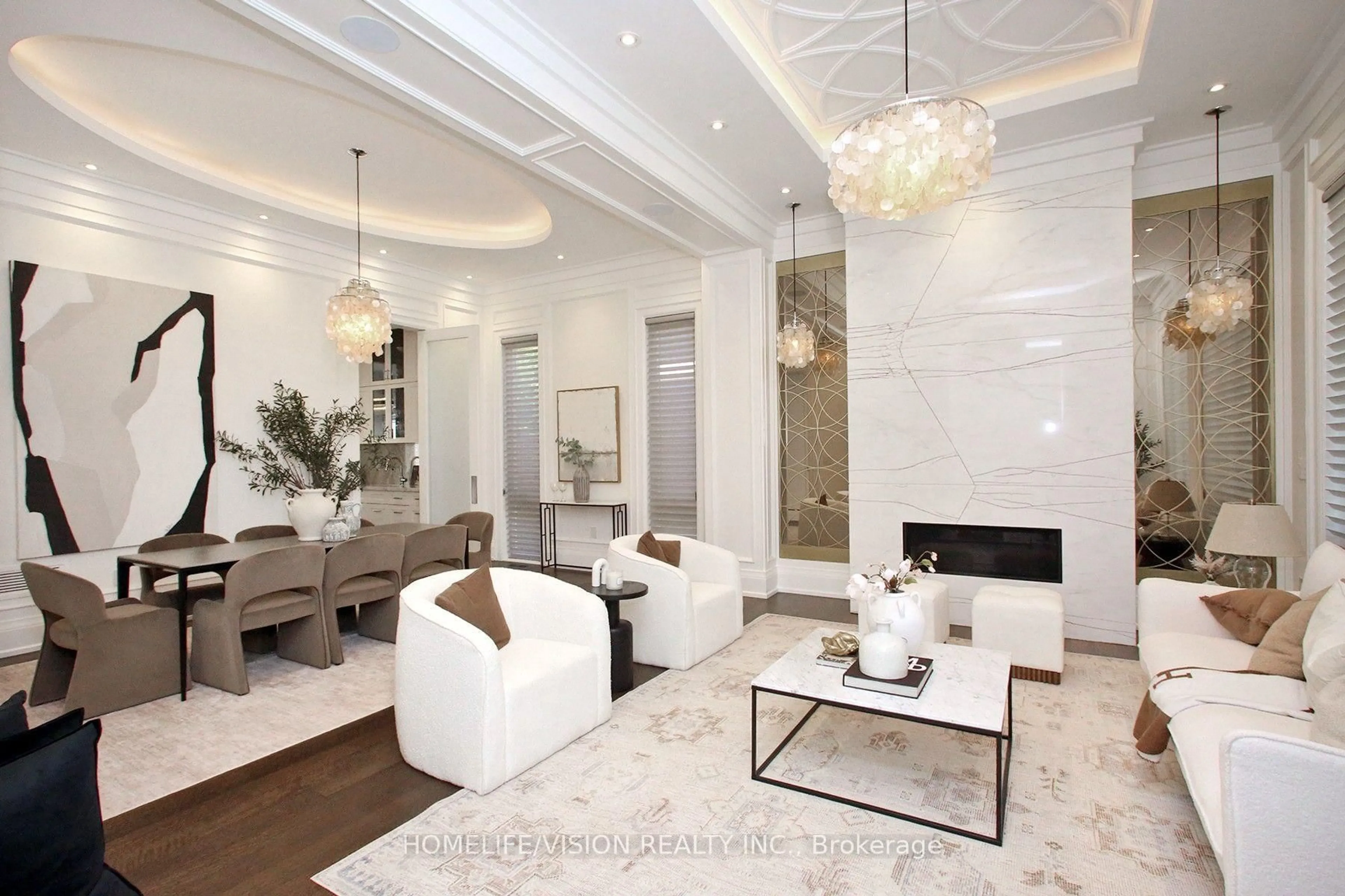 Living room with furniture, ceramic/tile floor for 35 Longwood Dr, Toronto Ontario M3B 1T9