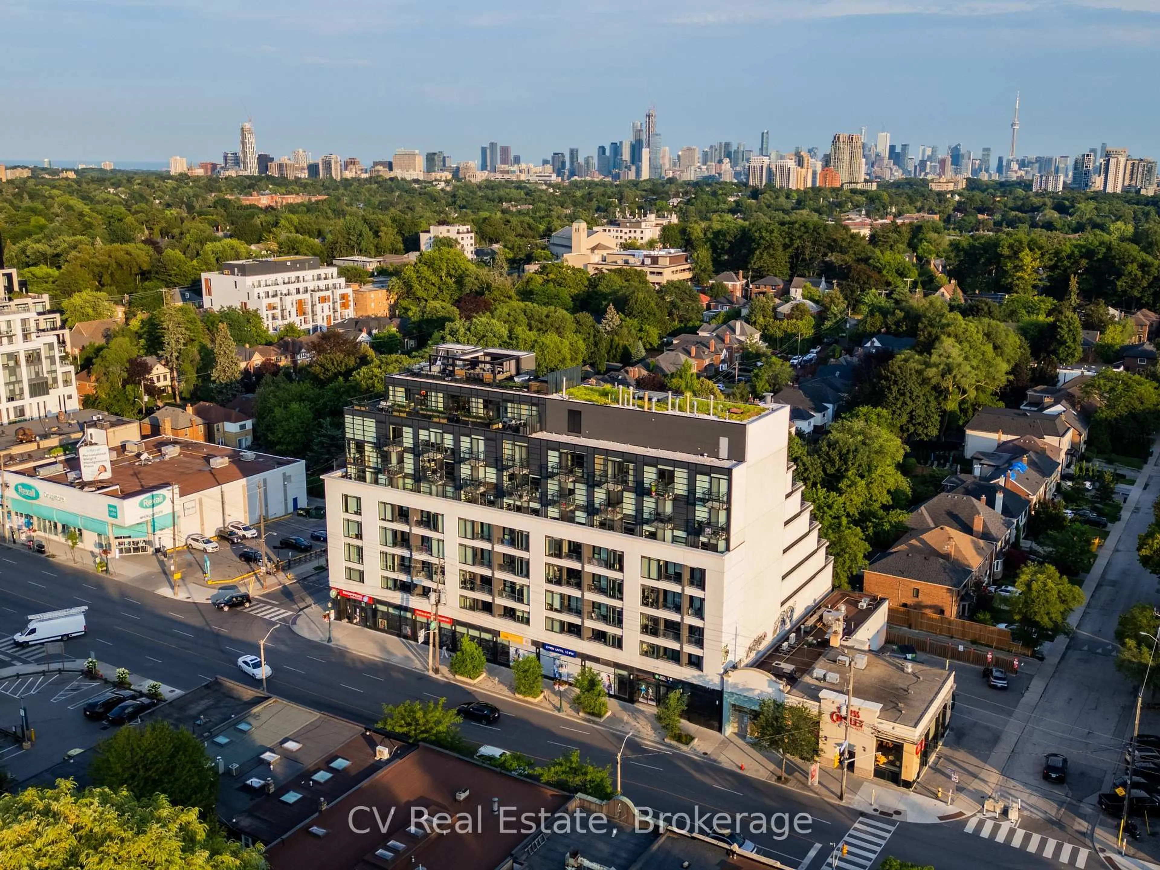 A pic from outside/outdoor area/front of a property/back of a property/a pic from drone, city buildings view from balcony for 170 Chiltern Hill Rd #317, Toronto Ontario M6C 0A9