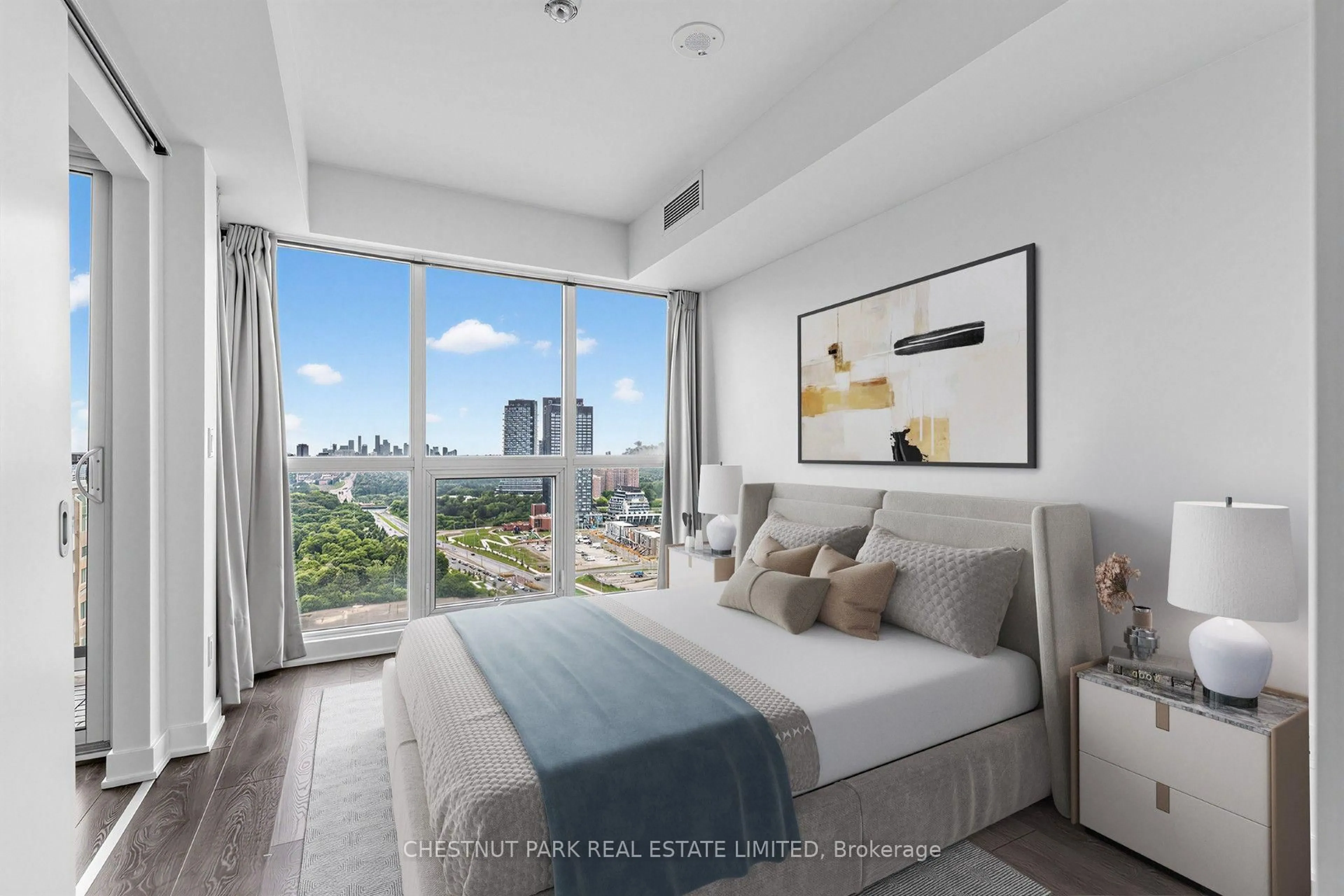 Bedroom with bed, unknown for 6 Sonic Way #2401, Toronto Ontario M3C 0P1