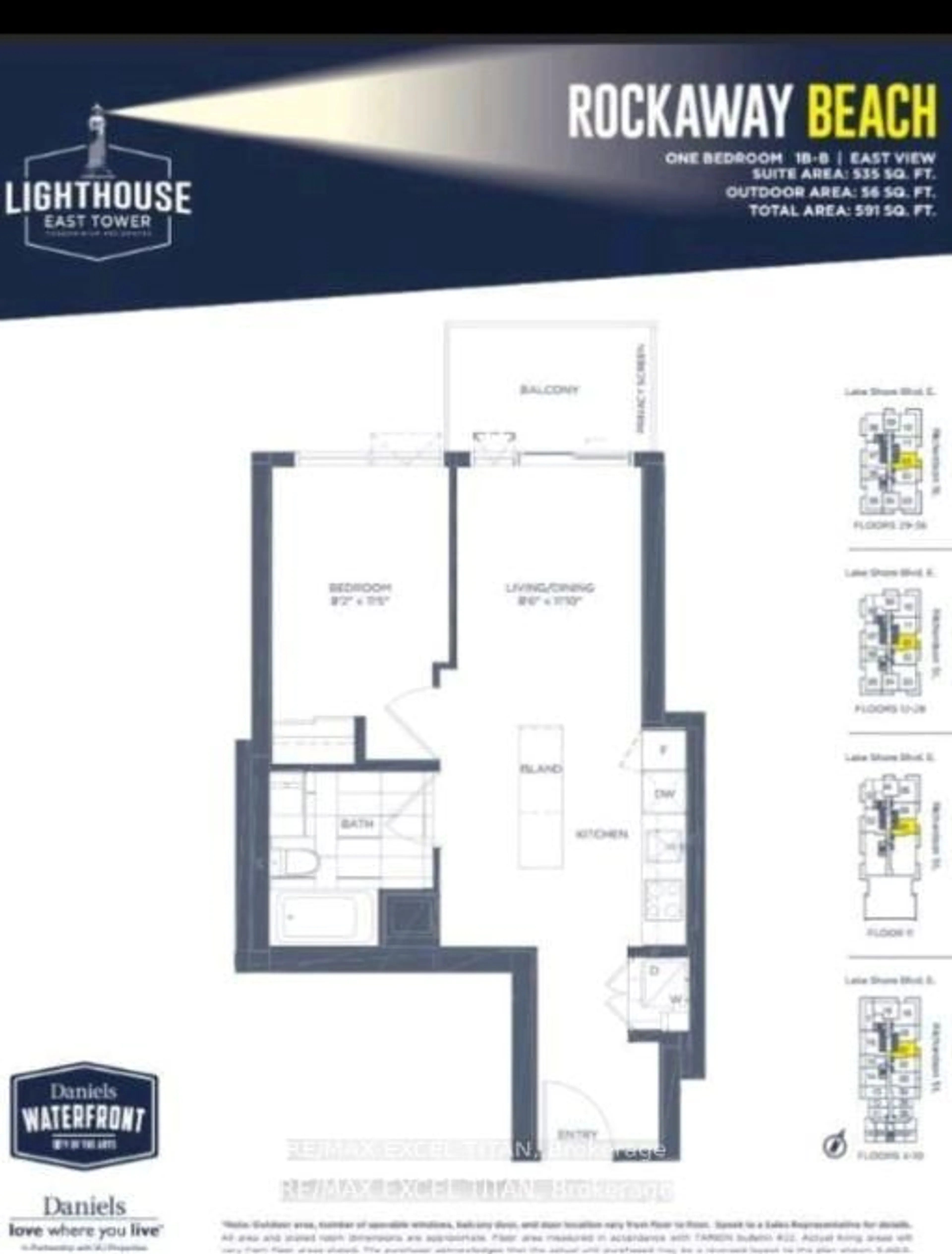 Floor plan for 20 Richardson St #3101, Toronto Ontario M5A 0S6