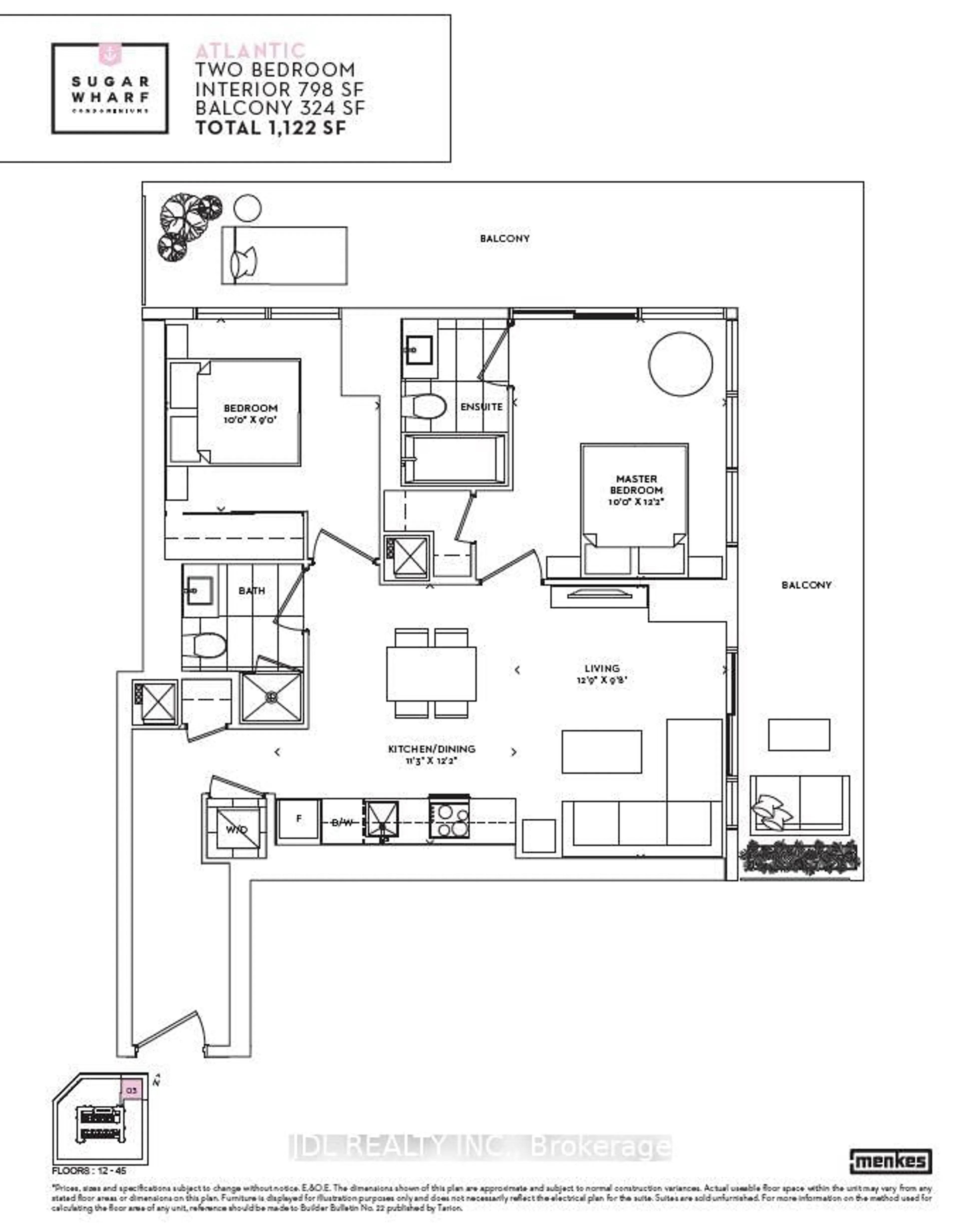 Floor plan for 138 Downes St #5103, Toronto Ontario M5E 0E4
