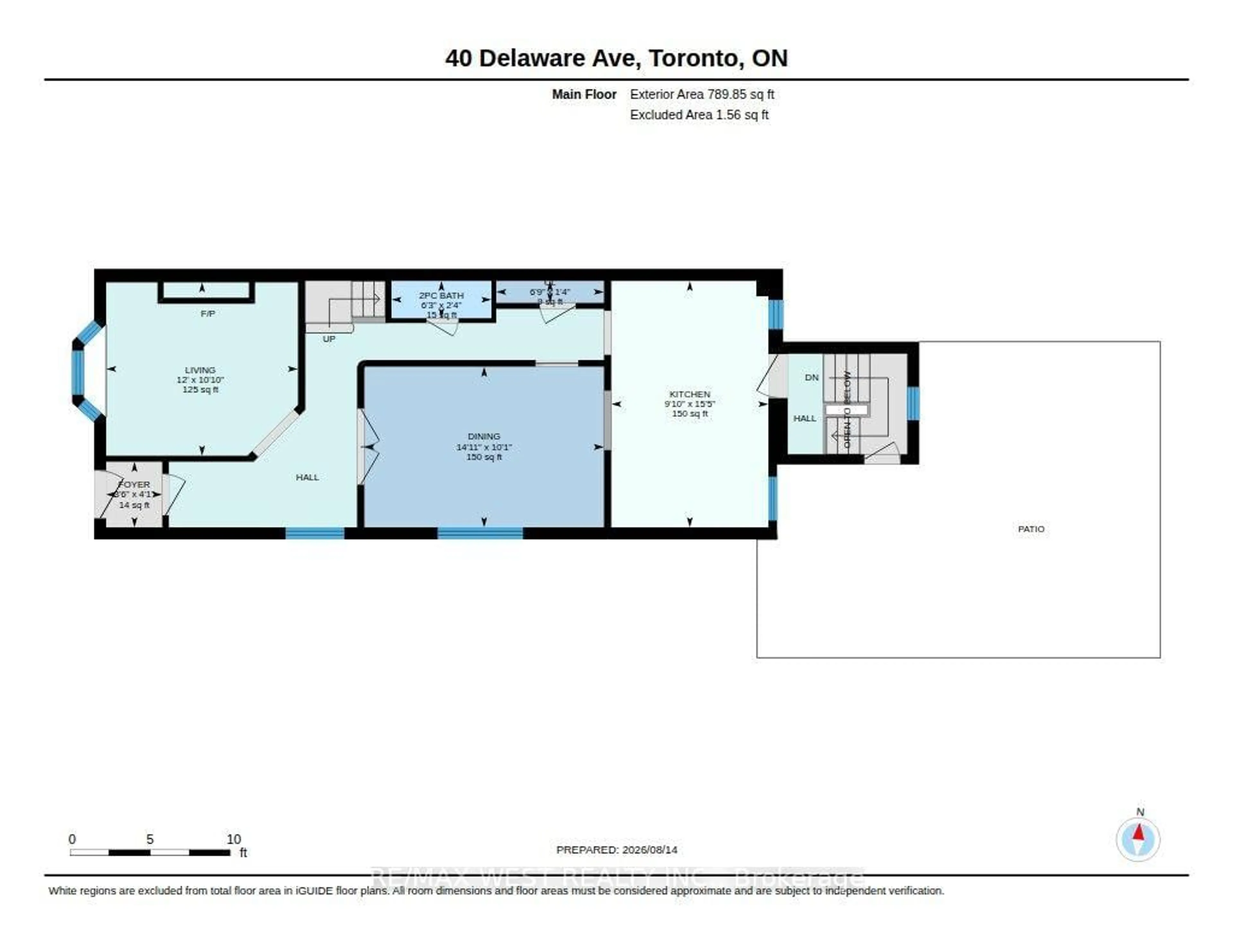 Floor plan for 40 Delaware Ave, Toronto Ontario M6H 2S7