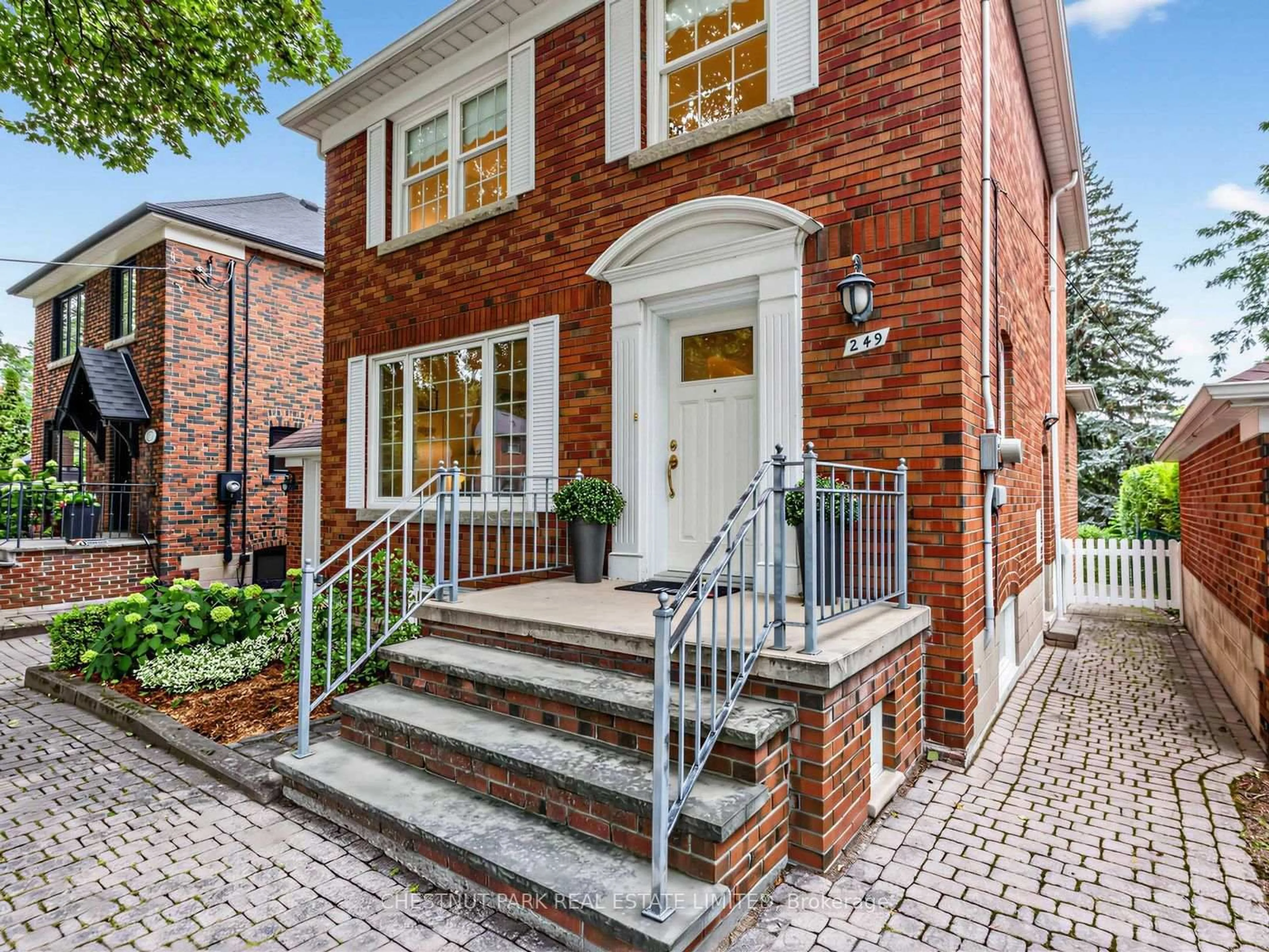 Home with brick exterior material, street for 249 Hanna Rd, Toronto Ontario M4G 3P3