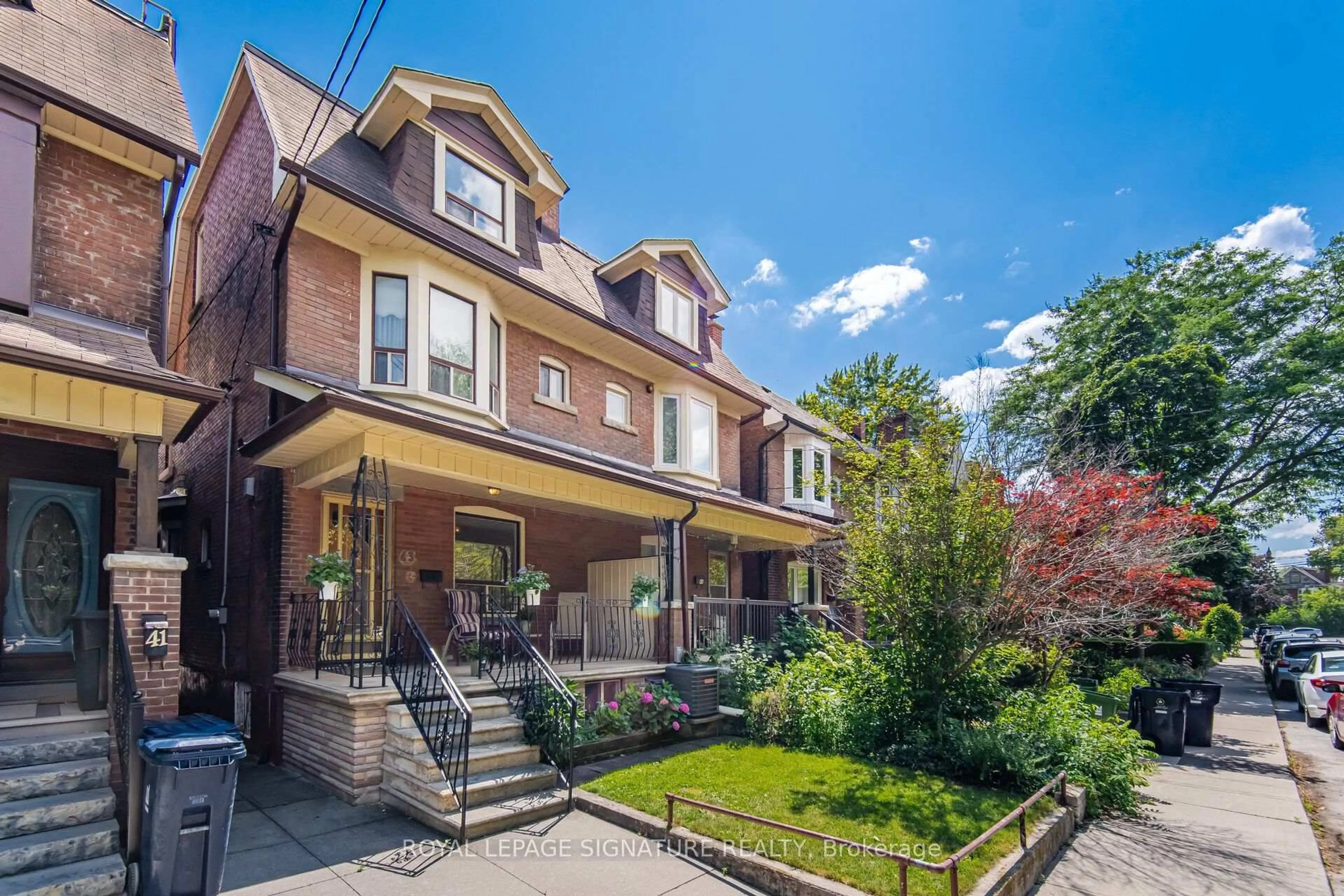 Home with brick exterior material, street for 43 Marchmount Rd, Toronto Ontario M6G 2A8