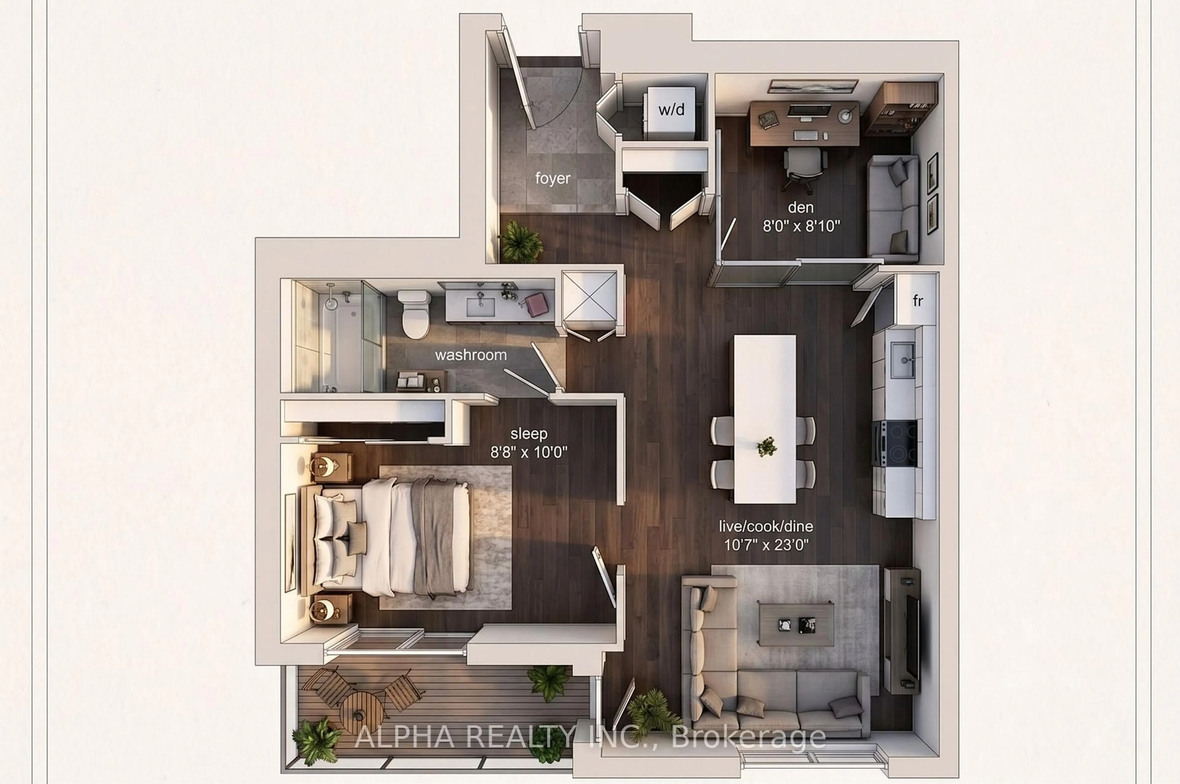 Floor plan for 12 Bonnycastle St #707, Toronto Ontario M5A 0C8
