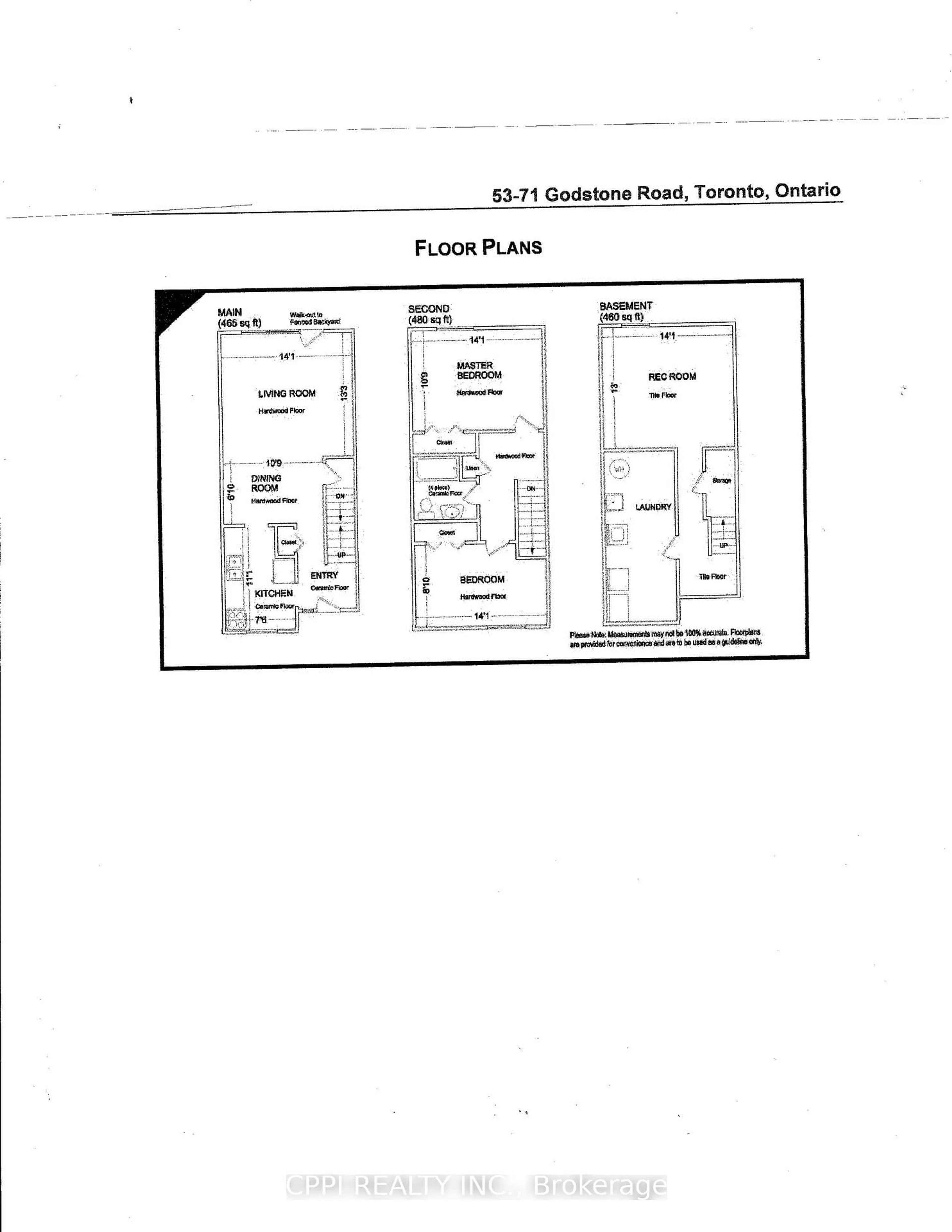 Floor plan for 69 Godstone Rd #127, Toronto Ontario M2J 3C8