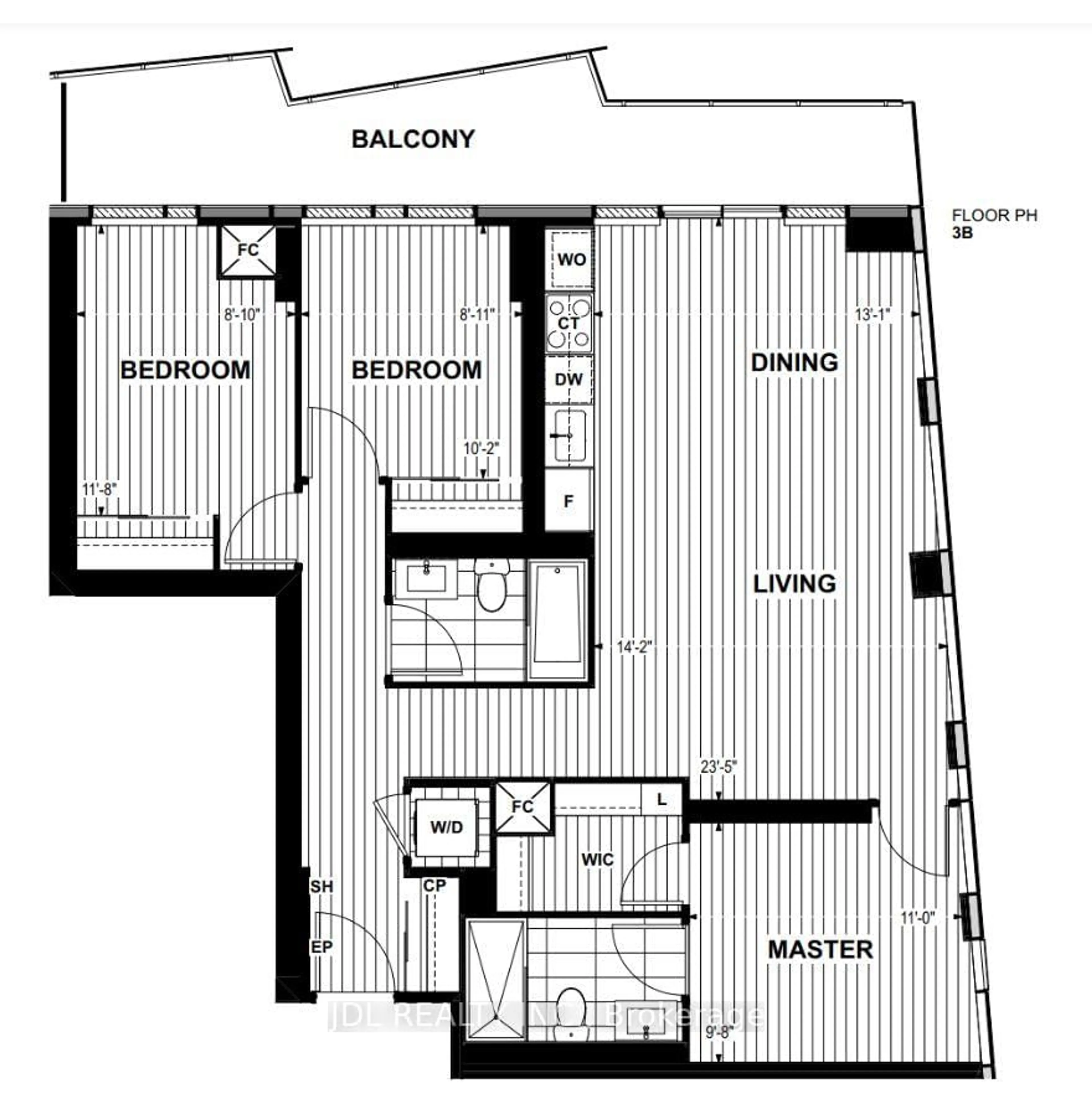 Floor plan for 480 Front St #GPH14, Toronto Ontario M5V 0K5