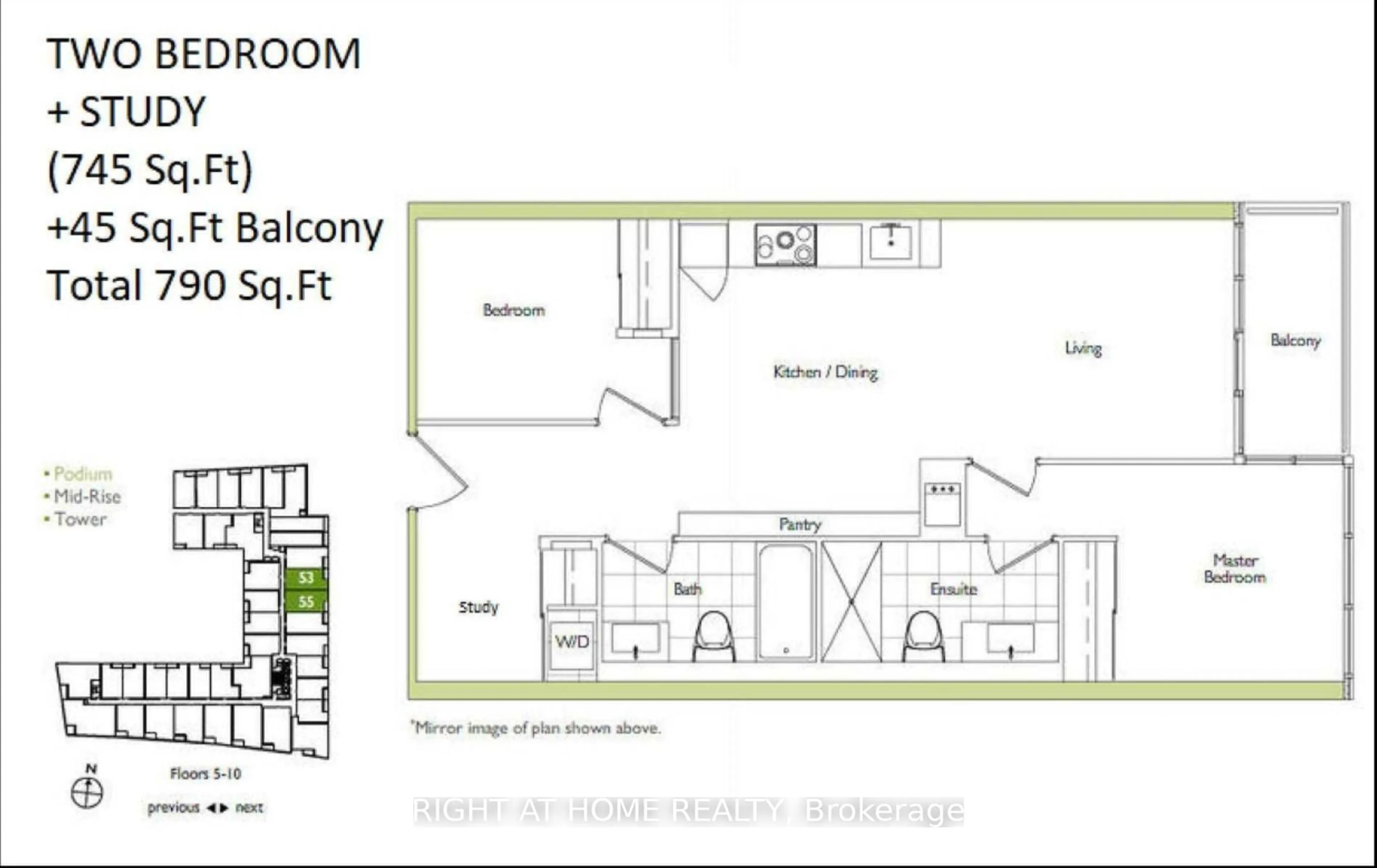 Floor plan for 10 Capreol Crt #356, Toronto Ontario M5V 4B3