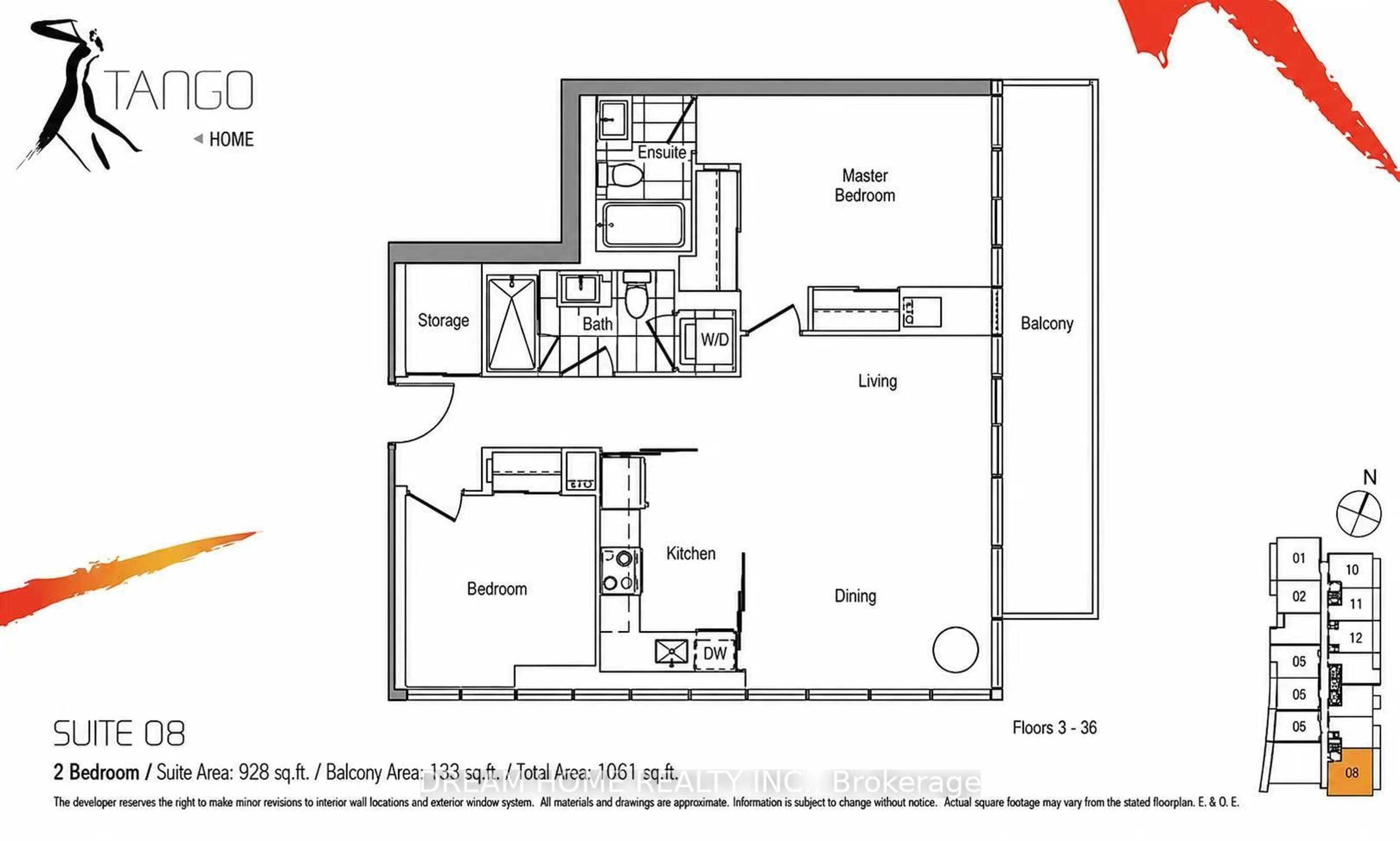Floor plan for 121 Mcmahon Dr #2608, Toronto Ontario M2K 0C1