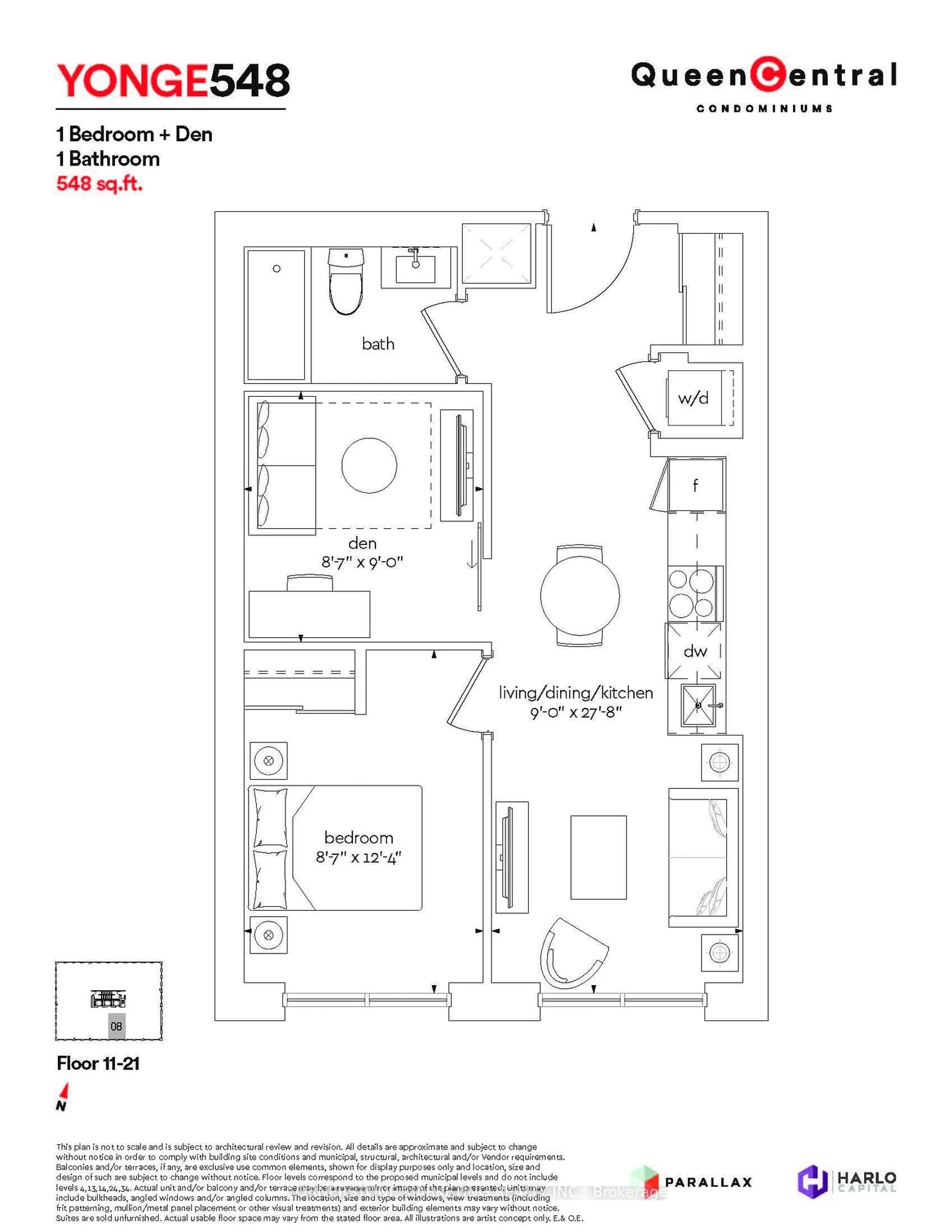 Floor plan for 100 Queen St #1208, Toronto Ontario M5C 0B5