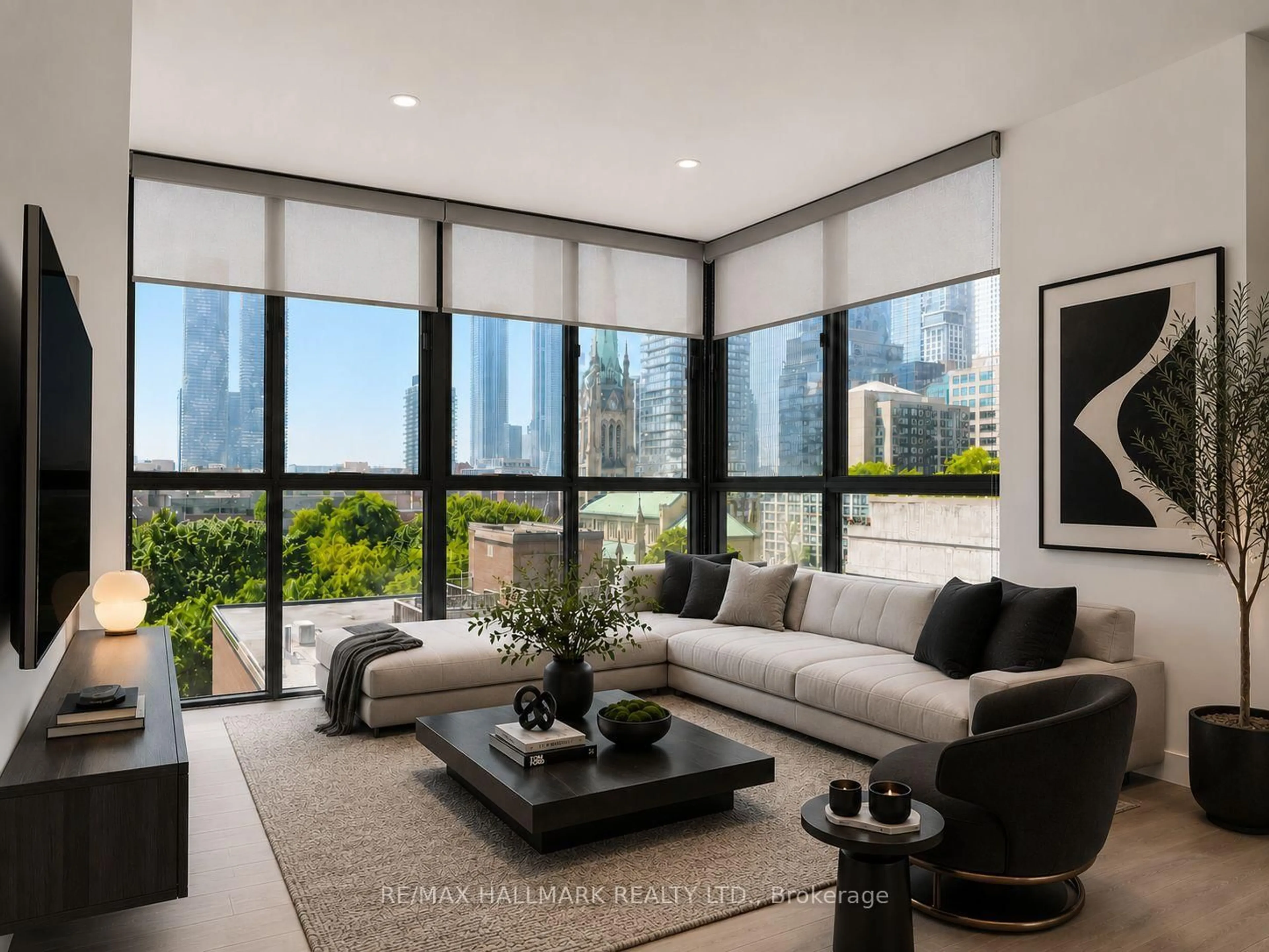 Living room with furniture, unknown for 95 Lombard St #805, Toronto Ontario M5C 2V3