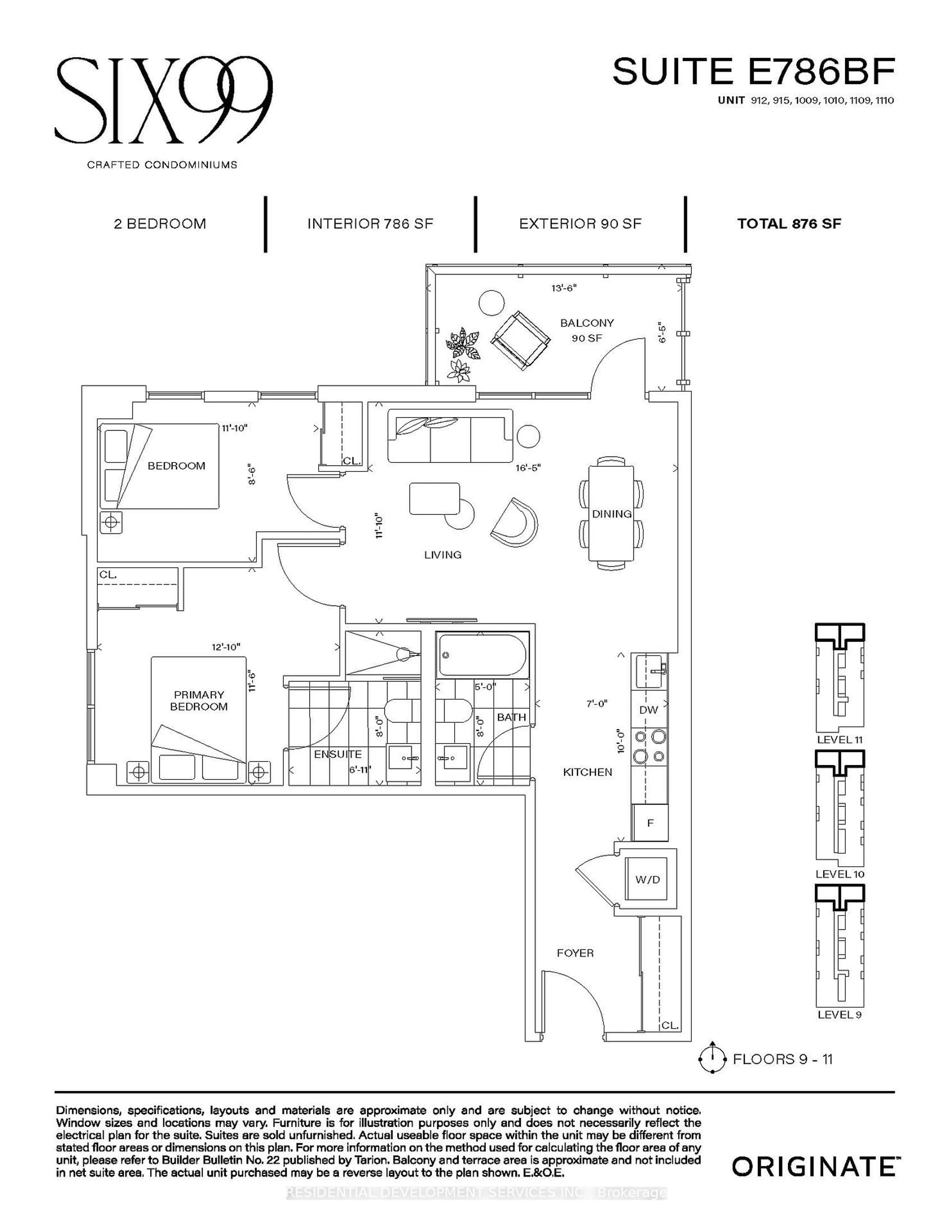 Floor plan for 699 Sheppard Ave #1109, Toronto Ontario M2K 0J5