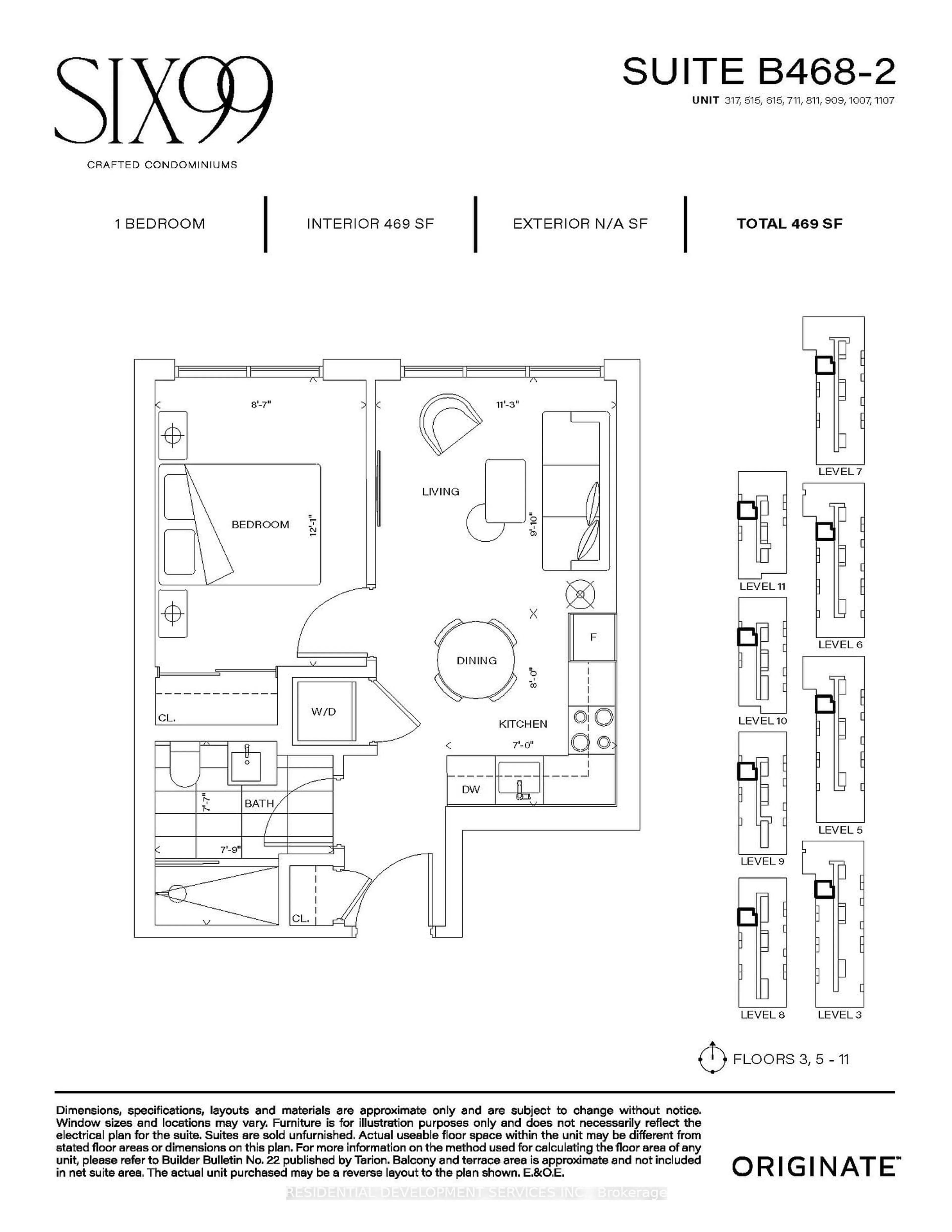 Floor plan for 699 Sheppard Ave #1007, Toronto Ontario M2K 0J5