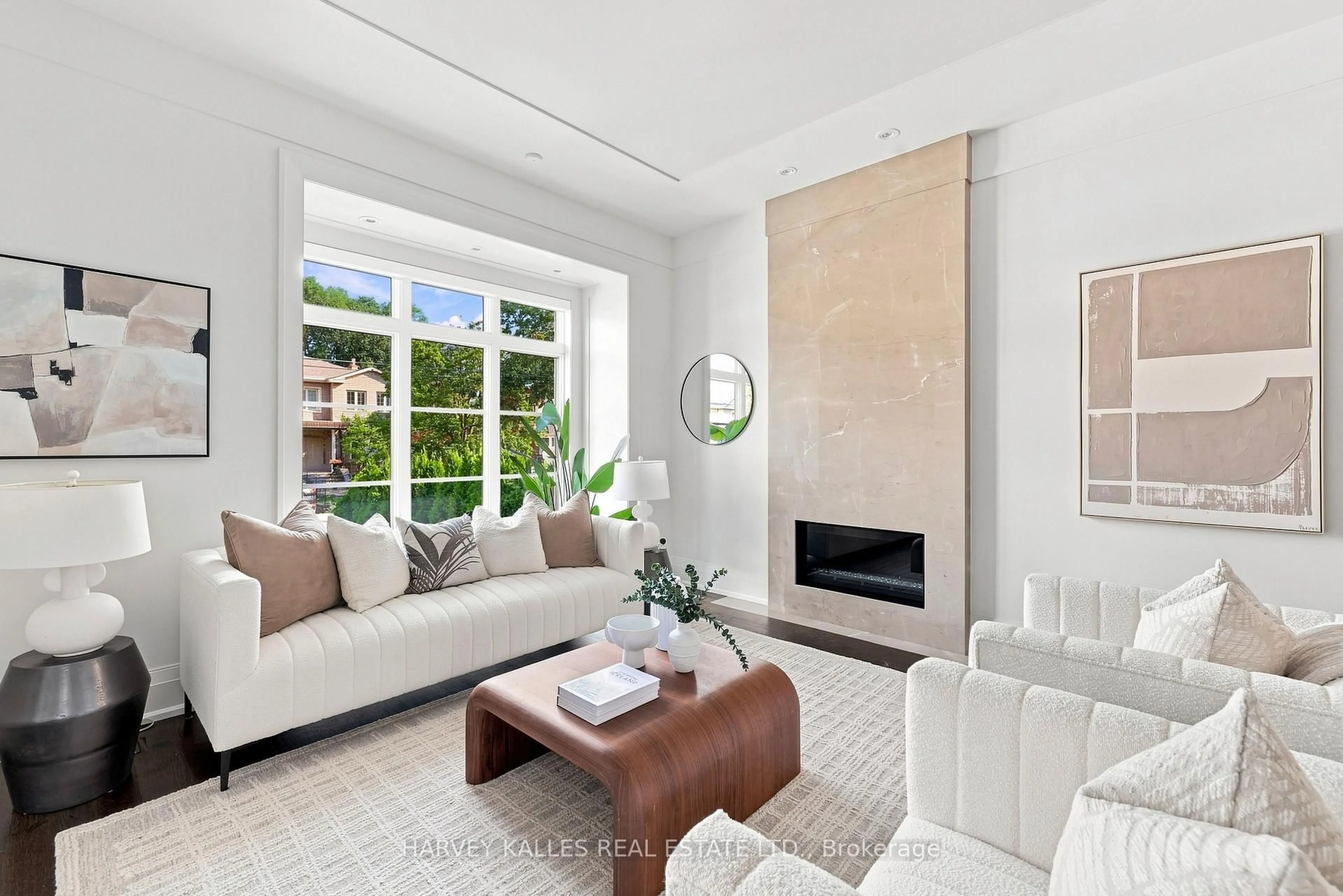 Living room with furniture, ceramic/tile floor for 291 Brooke Ave, Toronto Ontario M5M 2L1