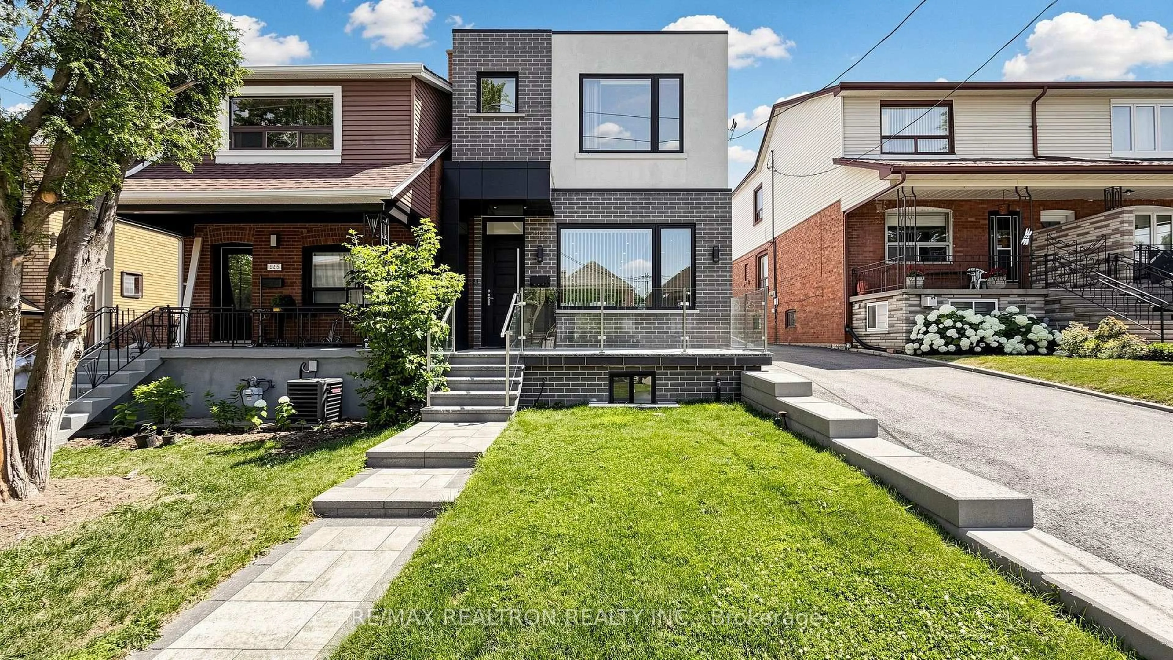 Home with brick exterior material, street for 443 Northcliffe Blvd, Toronto Ontario M6E 3L3