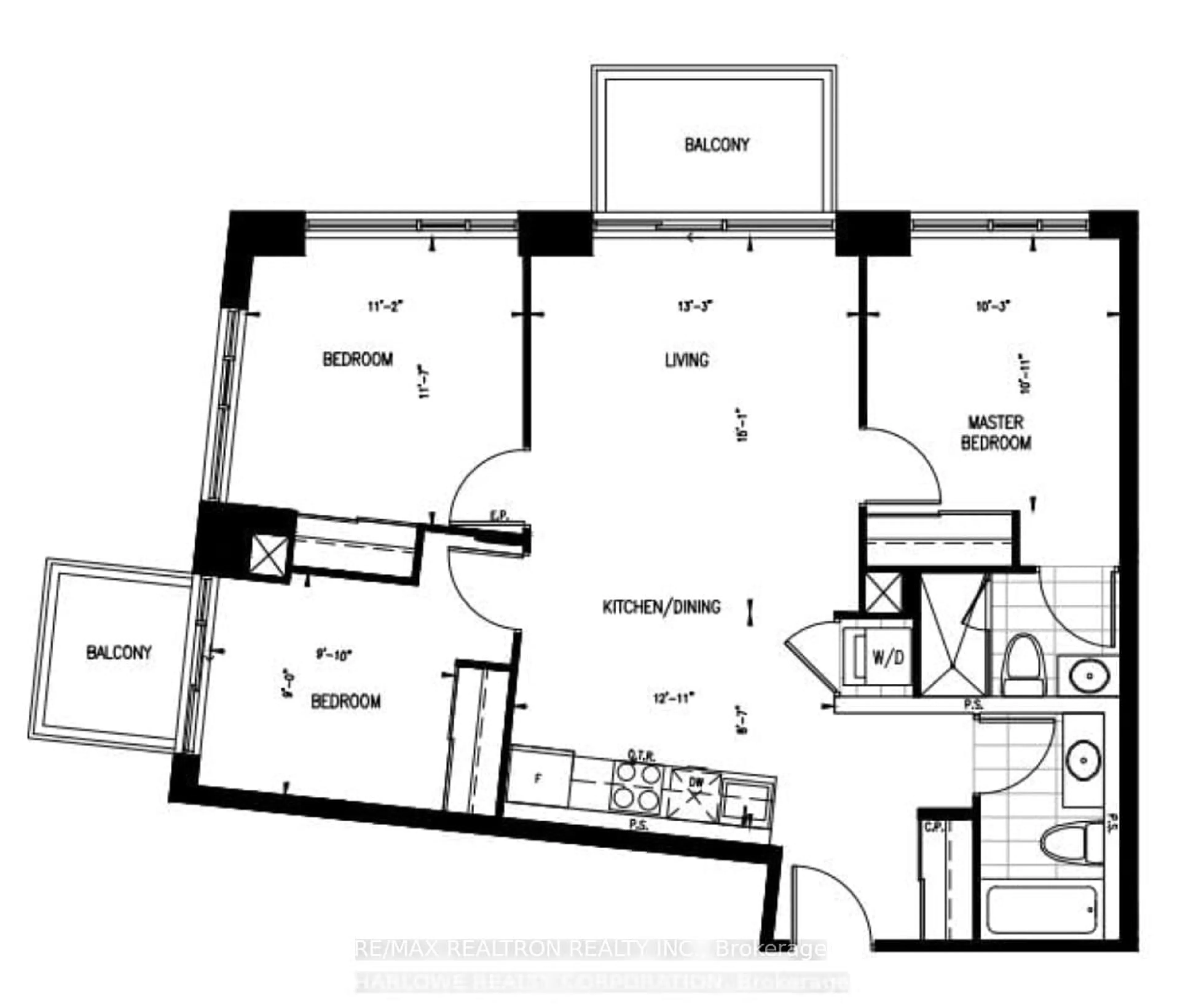 Floor plan for 543 Richmond St #1427, Toronto Ontario M5V 0W9