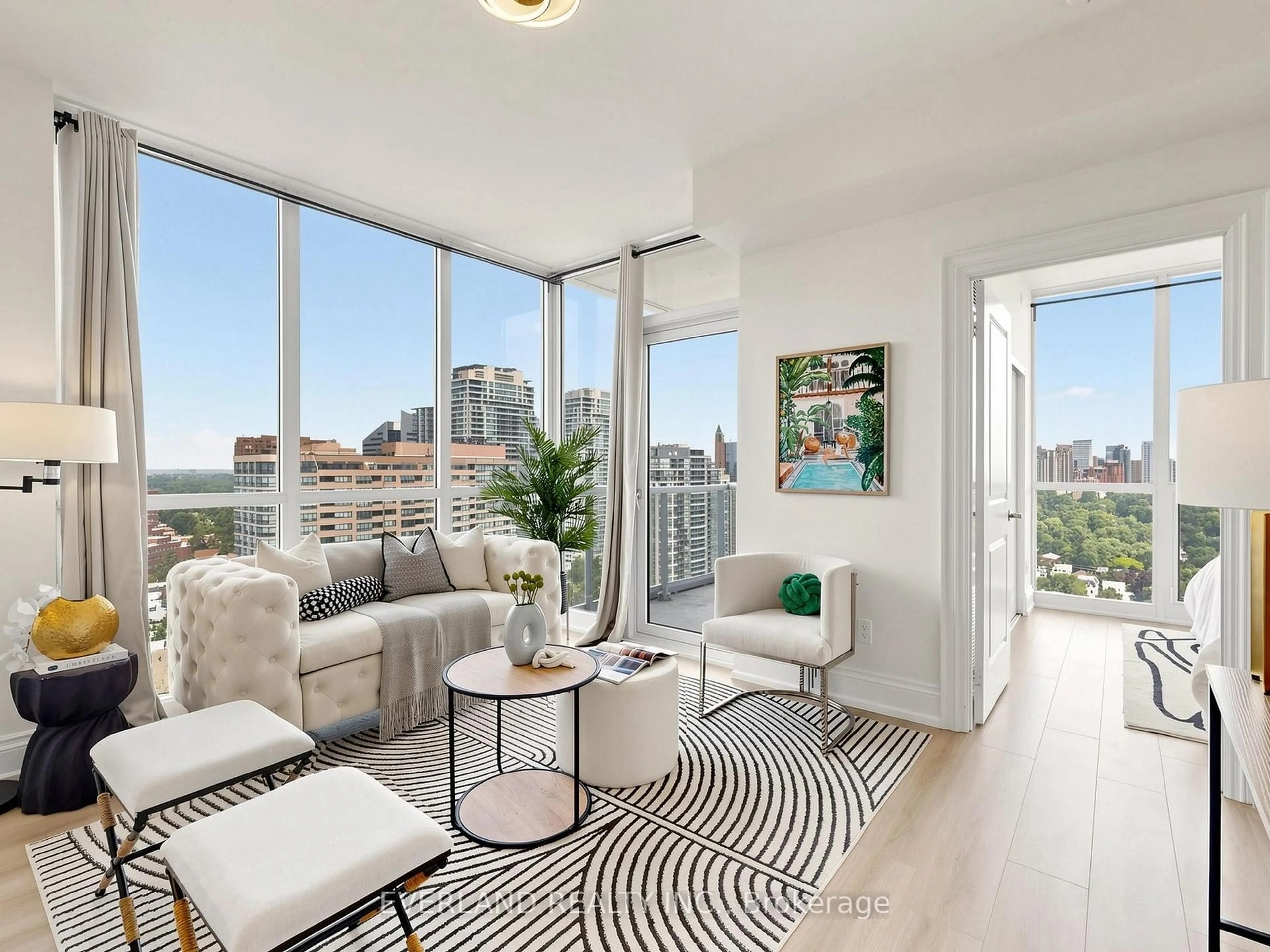 Living room with furniture, unknown for 88 Sheppard Ave #2307, Toronto Ontario M2N 0G9