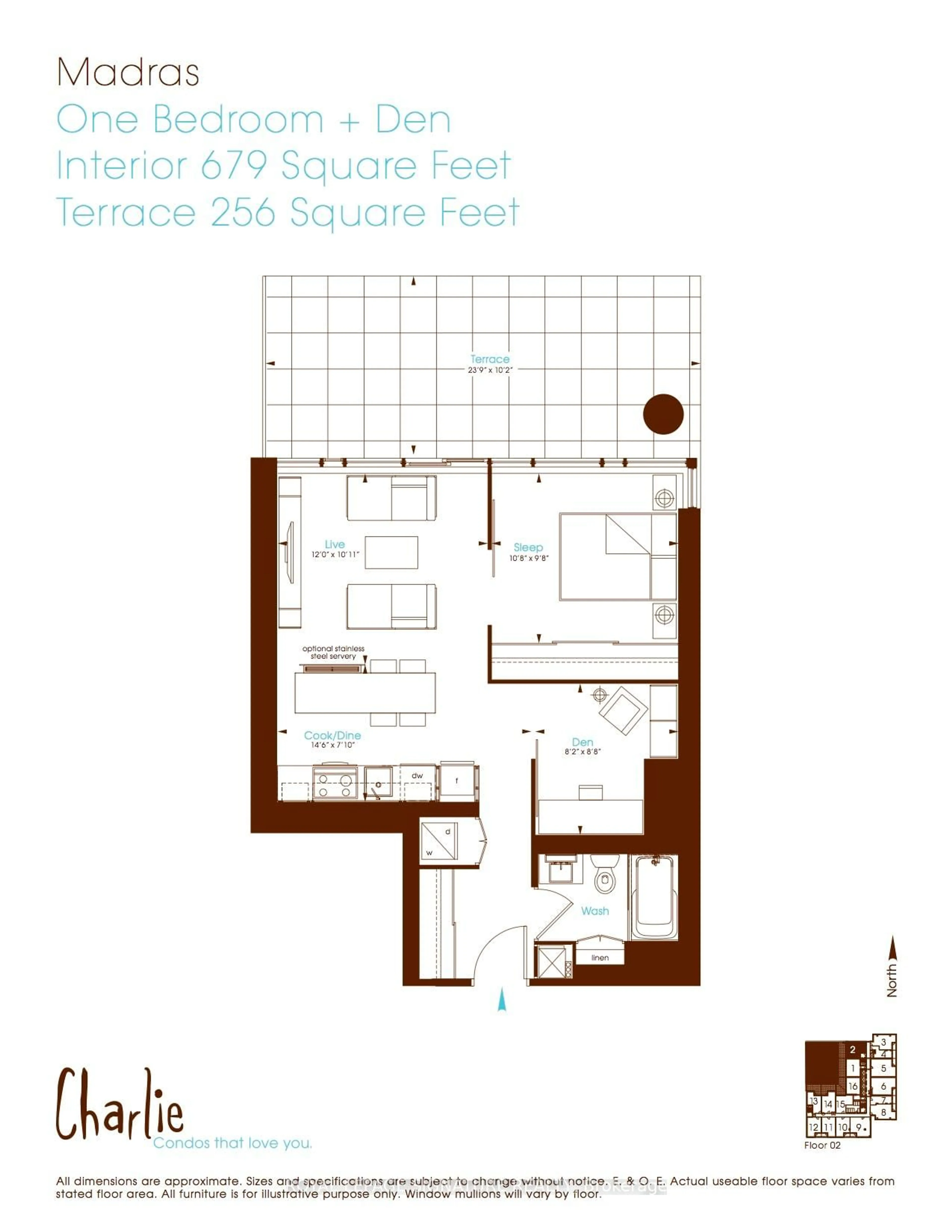 Floor plan for 8 Charlotte St #202, Toronto Ontario M5V 0K4