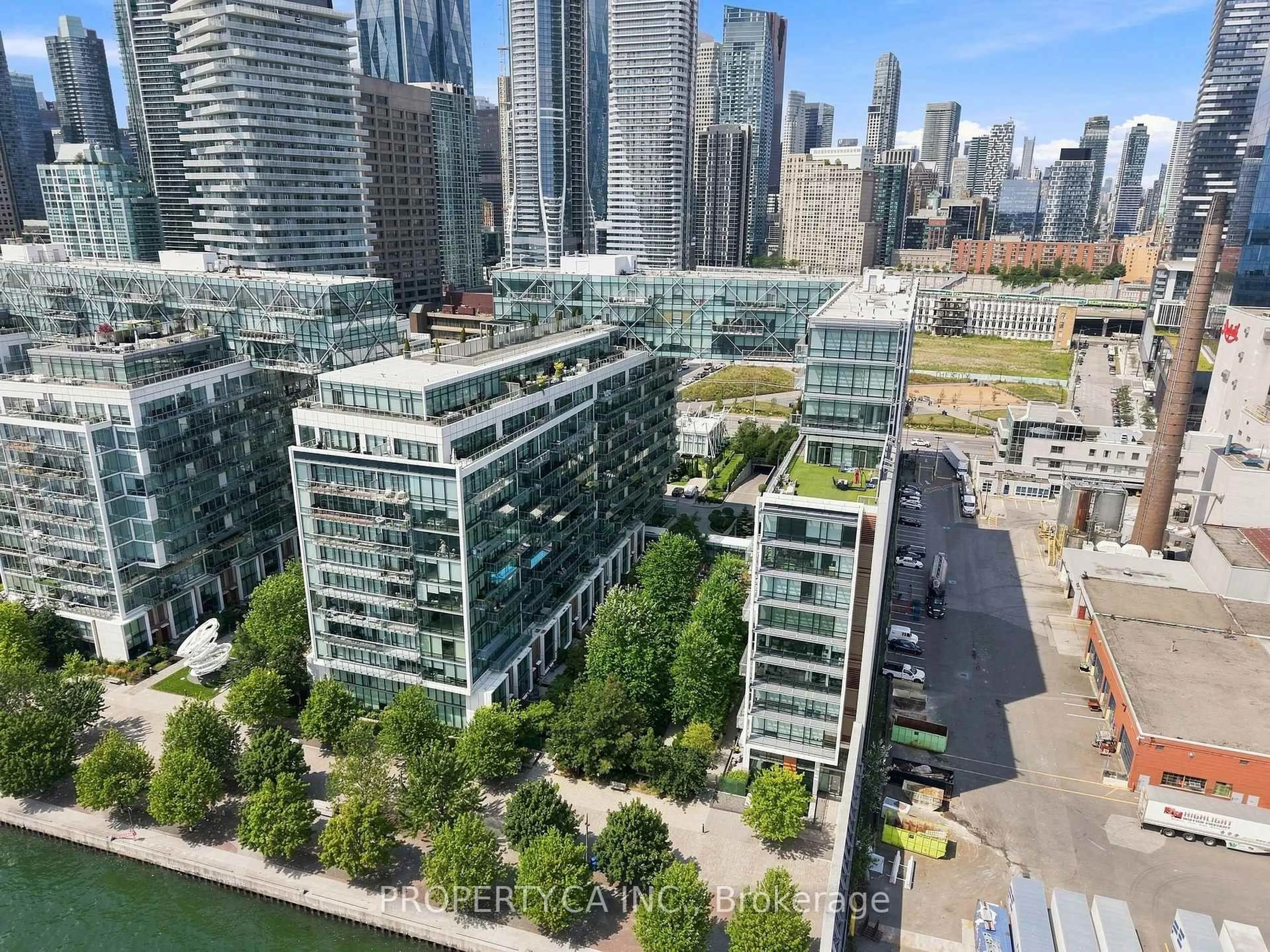 A pic from outside/outdoor area/front of a property/back of a property/a pic from drone, city buildings view from balcony for 39 Queens Quay #625, Toronto Ontario M5E 0A5