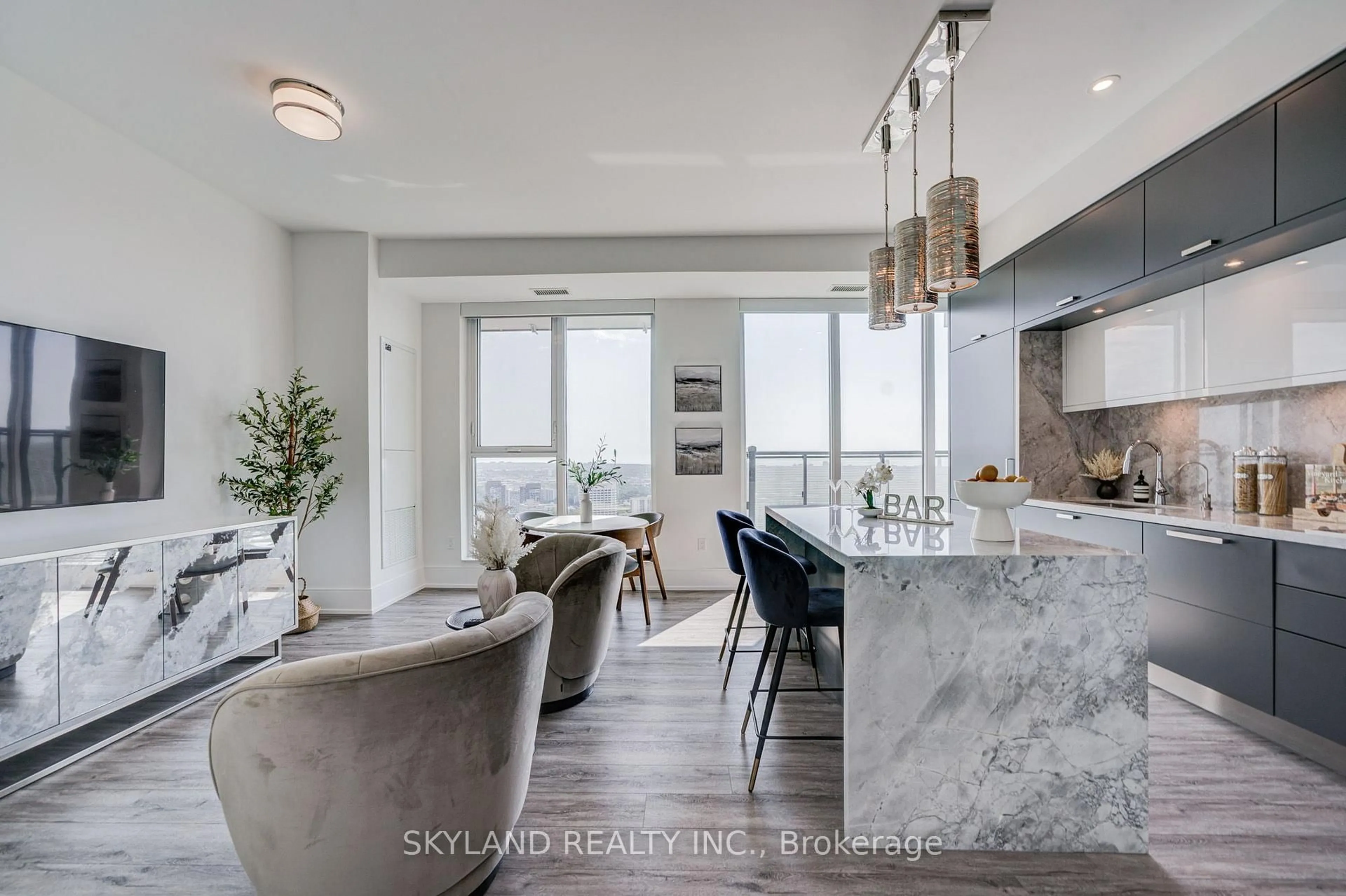 Open concept kitchen, unknown for 30 Inn On The Park Dr #PH 09, Toronto Ontario M3C 0P7