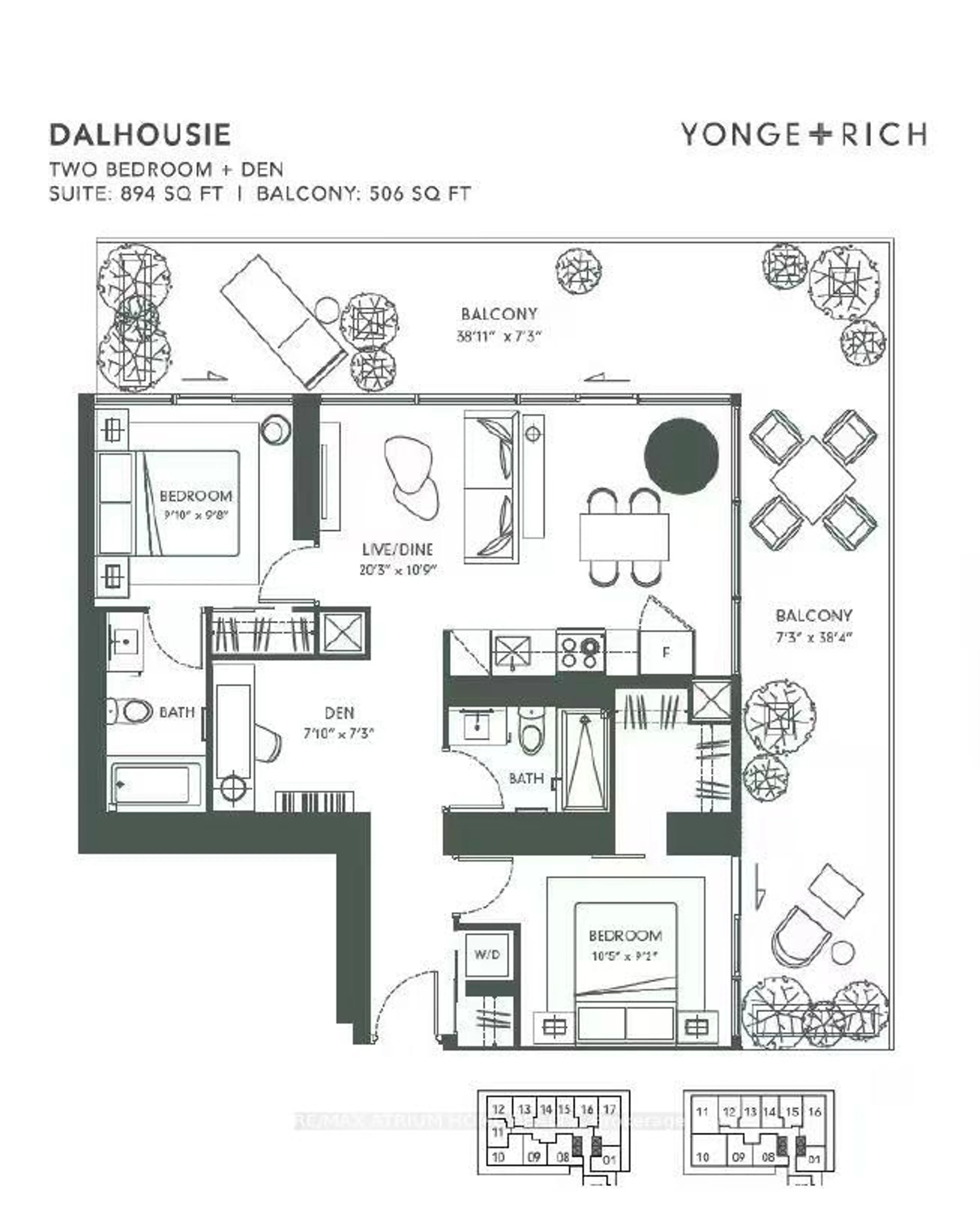 Floor plan for 20 LOMBARD St #3505, Toronto Ontario M5C 0A7