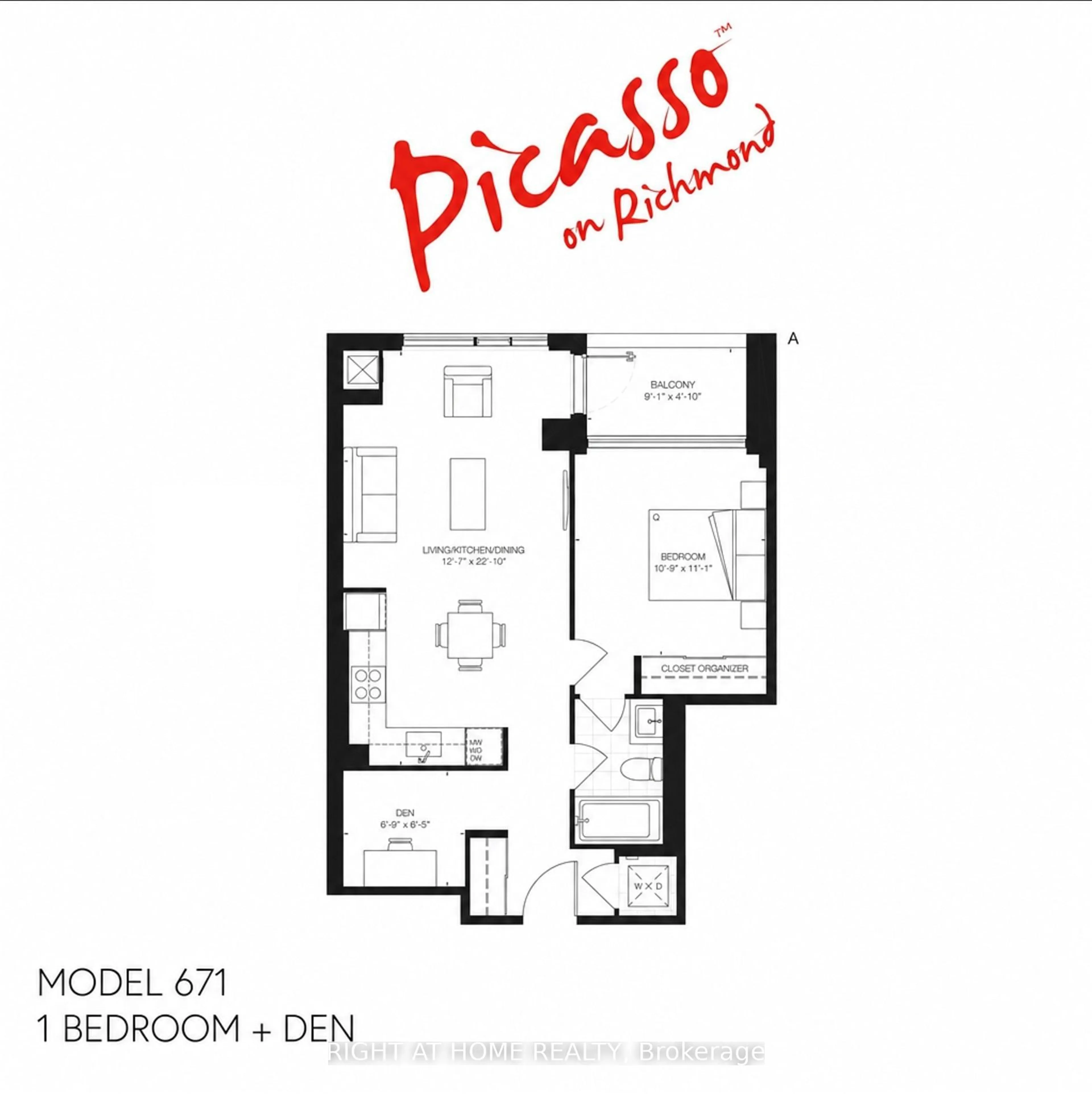Floor plan for 318 Richmond St #1408, Toronto Ontario M5V 1X2
