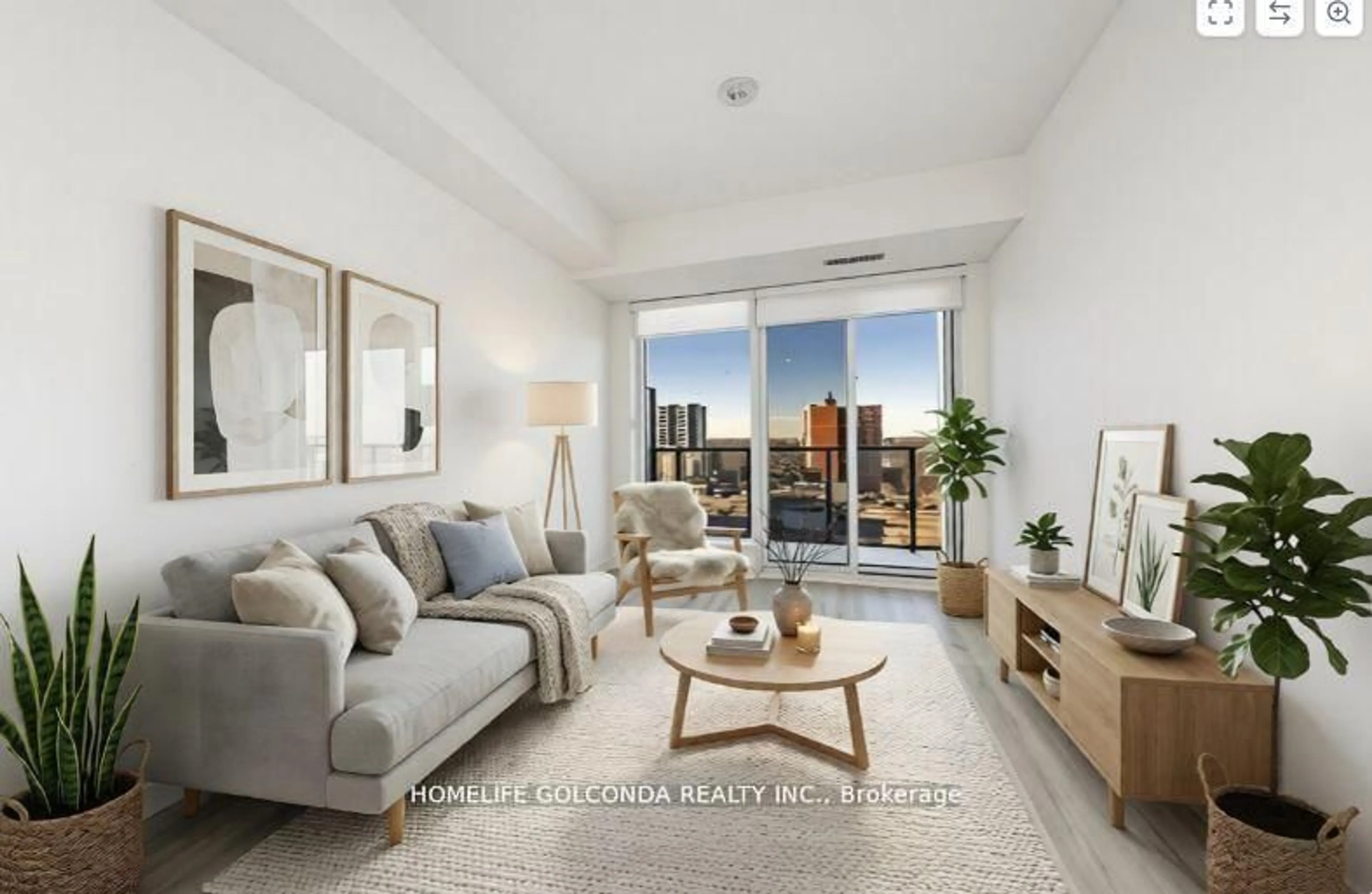 Living room with furniture, unknown for 8 Olympic Garden Dr #S621, Toronto Ontario M2M 0B9