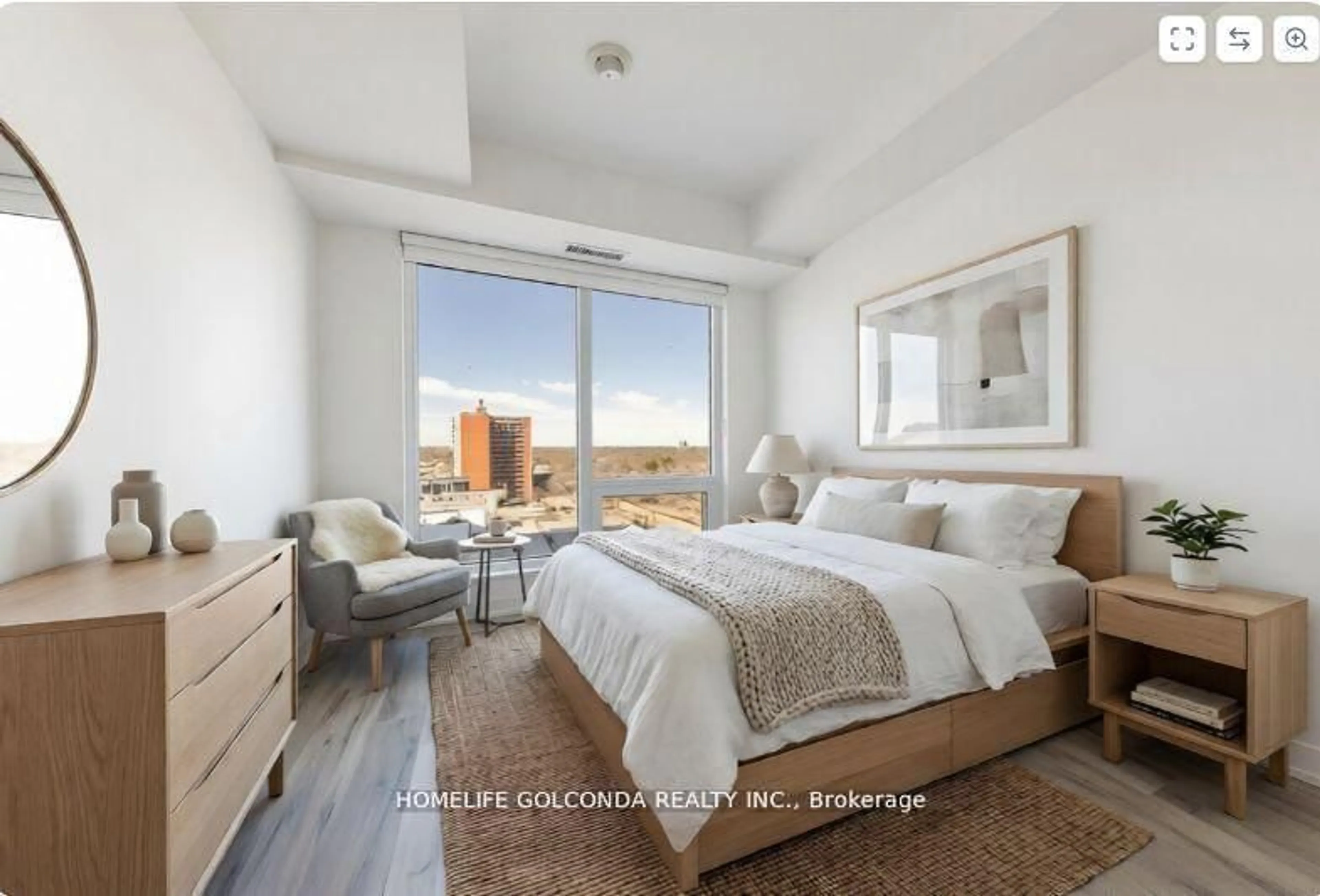 Bedroom with bed, unknown for 8 Olympic Garden Dr #S621, Toronto Ontario M2M 0B9
