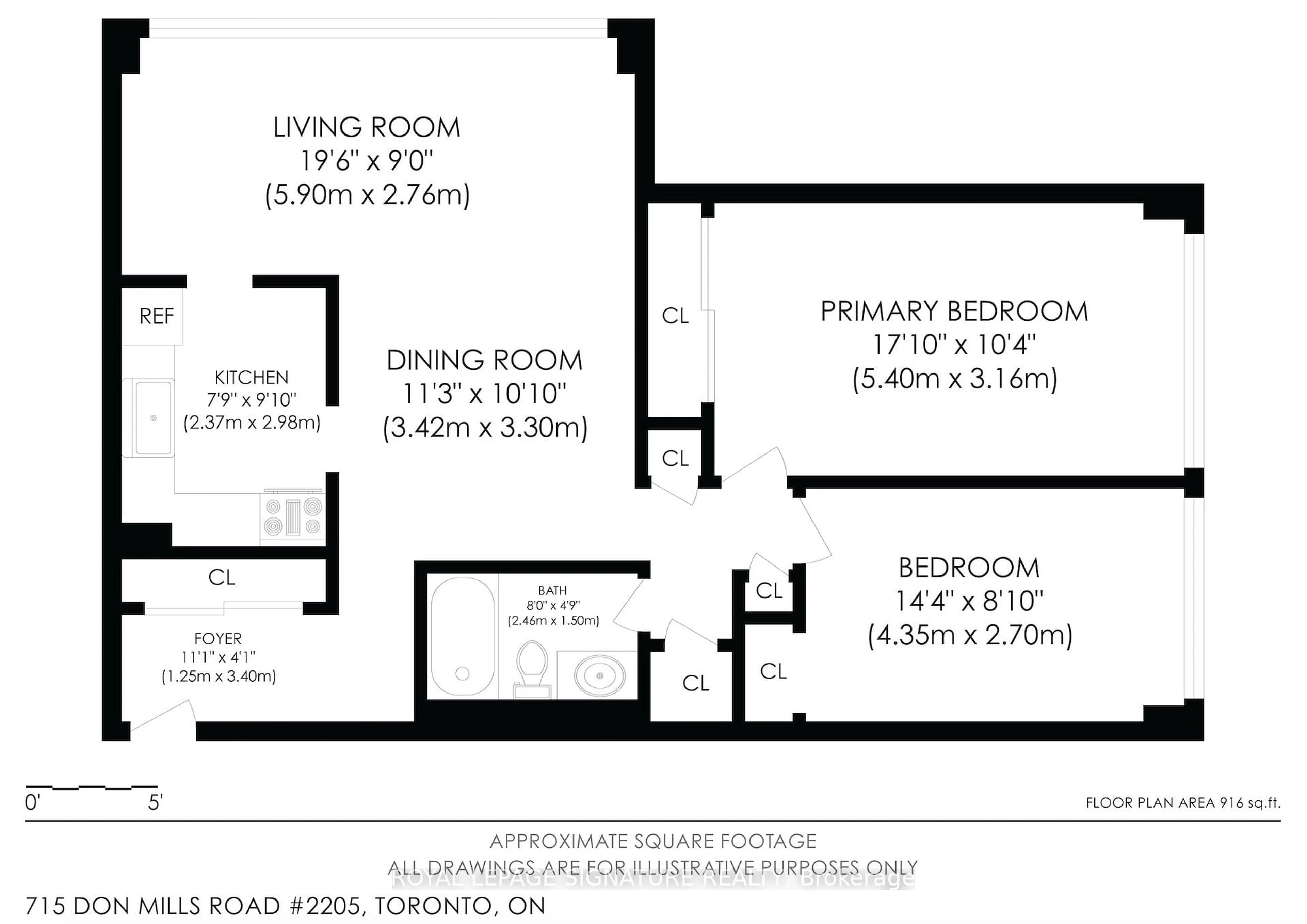 Floor plan for 715 Don Mills Rd #2502, Toronto Ontario M3C 1S5