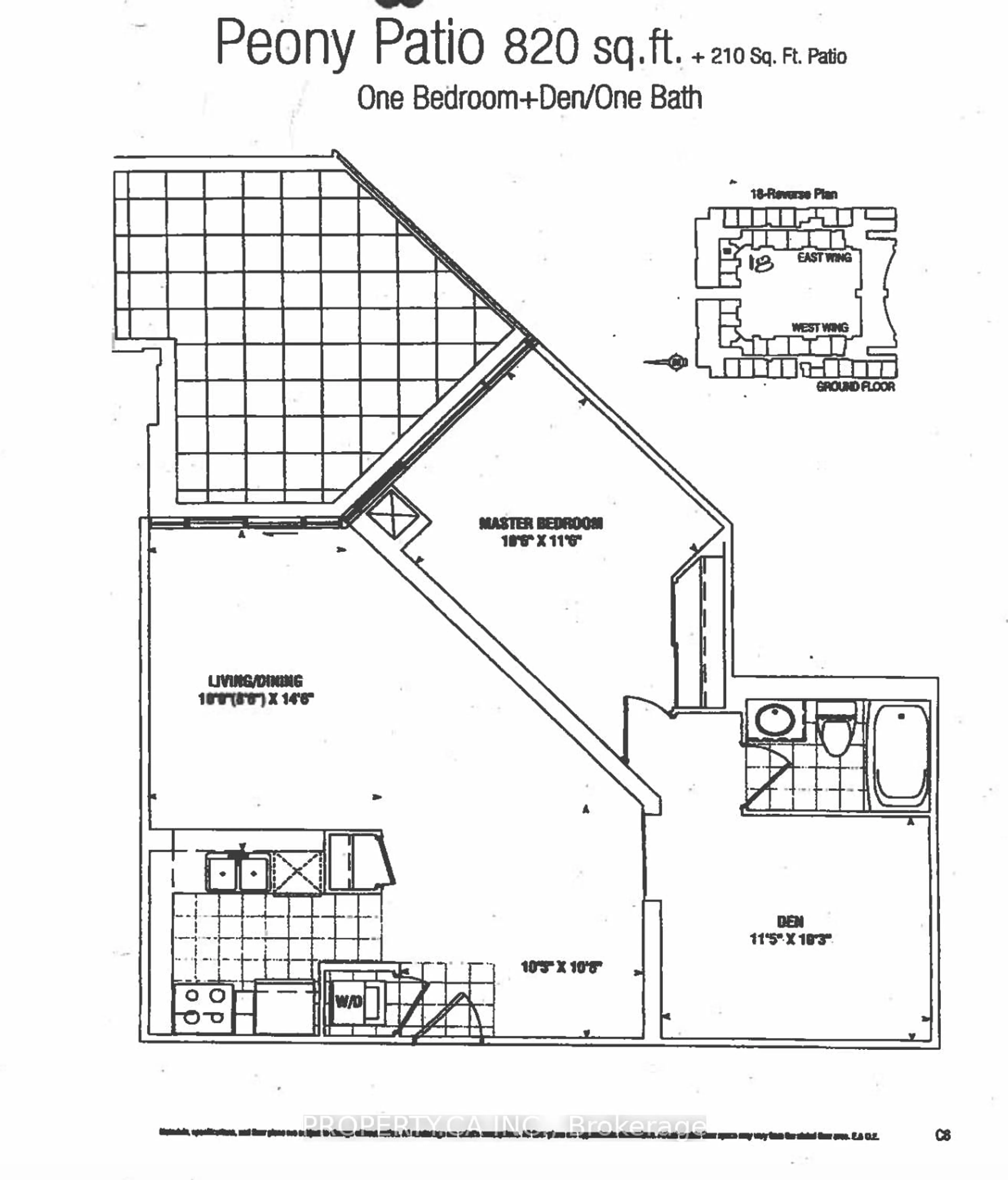 Floor plan for 525 Wilson Ave #118, Toronto Ontario M3H 0A7