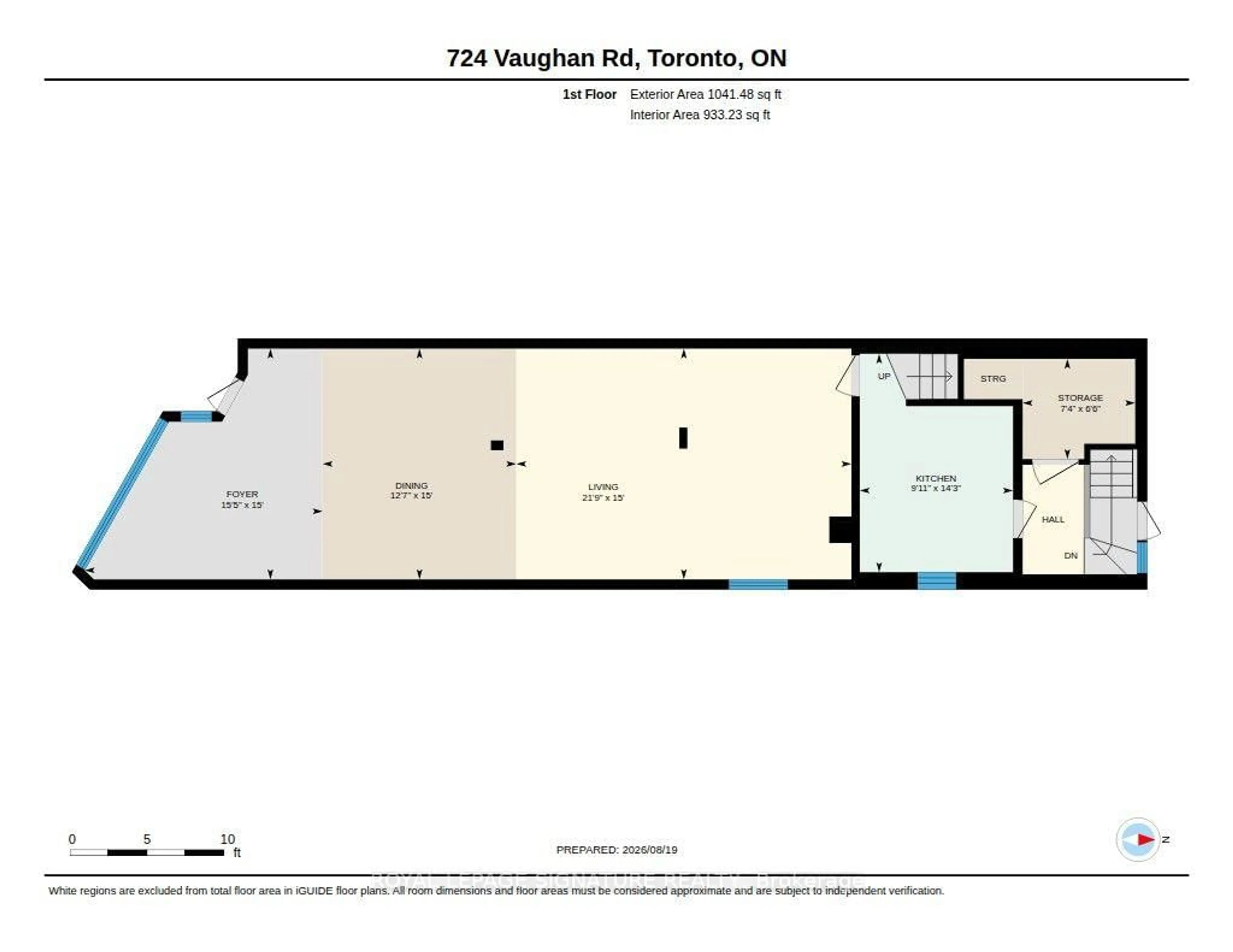 Floor plan for 724 Vaughan Rd, Toronto Ontario M6E 2Y9