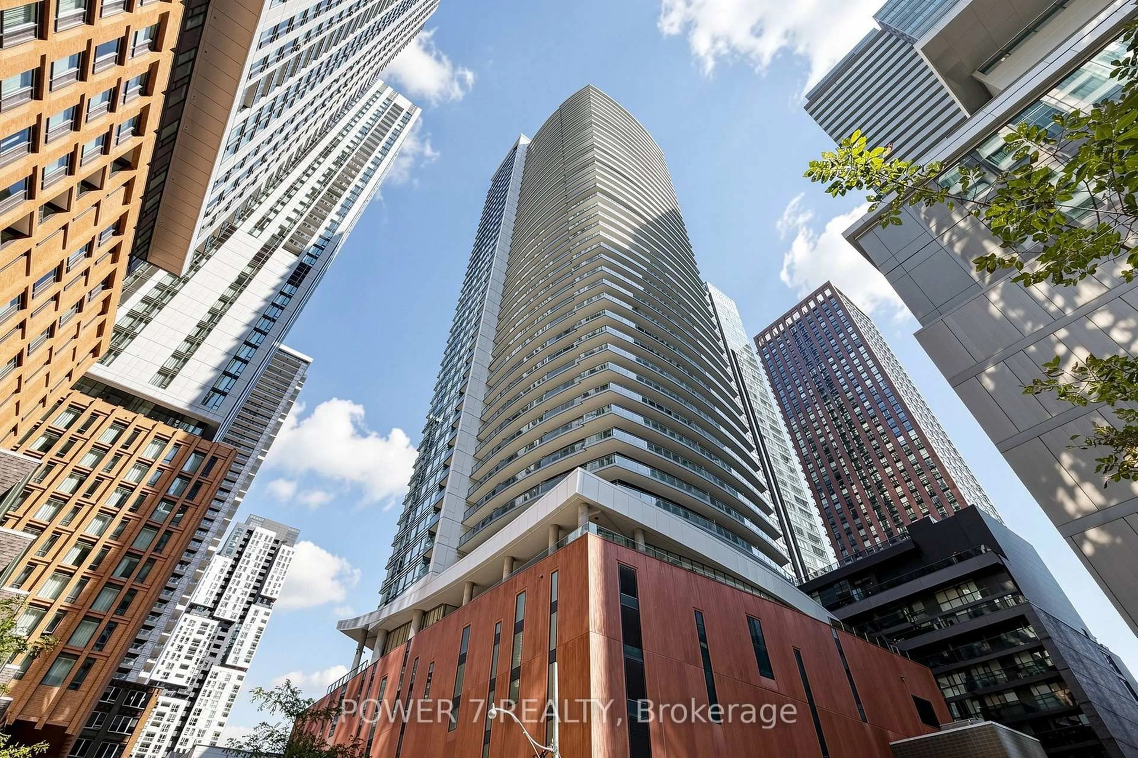 A pic from outside/outdoor area/front of a property/back of a property/a pic from drone, city buildings view from balcony for 21 Widmer St #4207, Toronto Ontario M5V 0B8