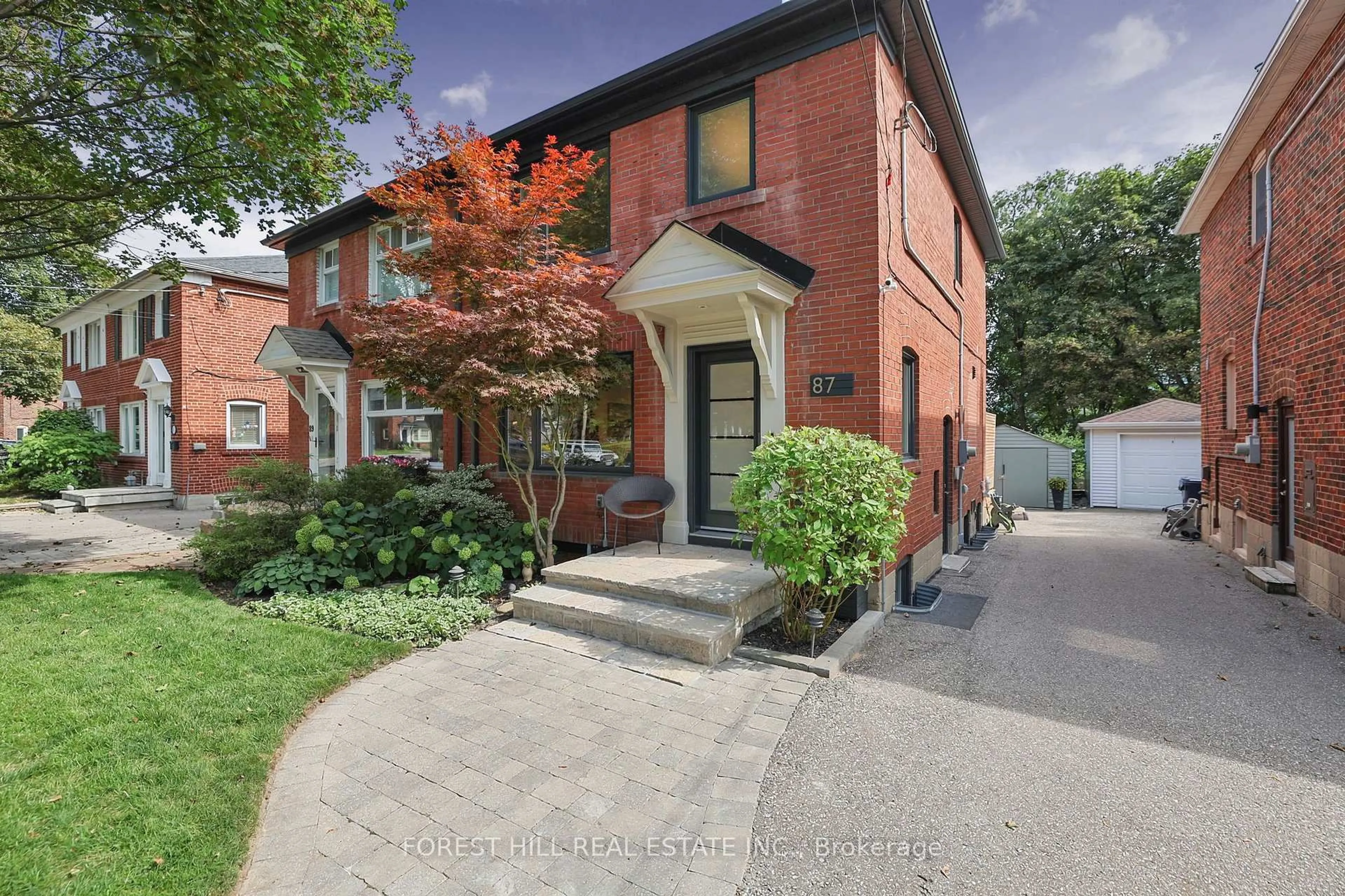 Home with brick exterior material, street for 87 Thursfield Cres, Toronto Ontario M4G 2N4