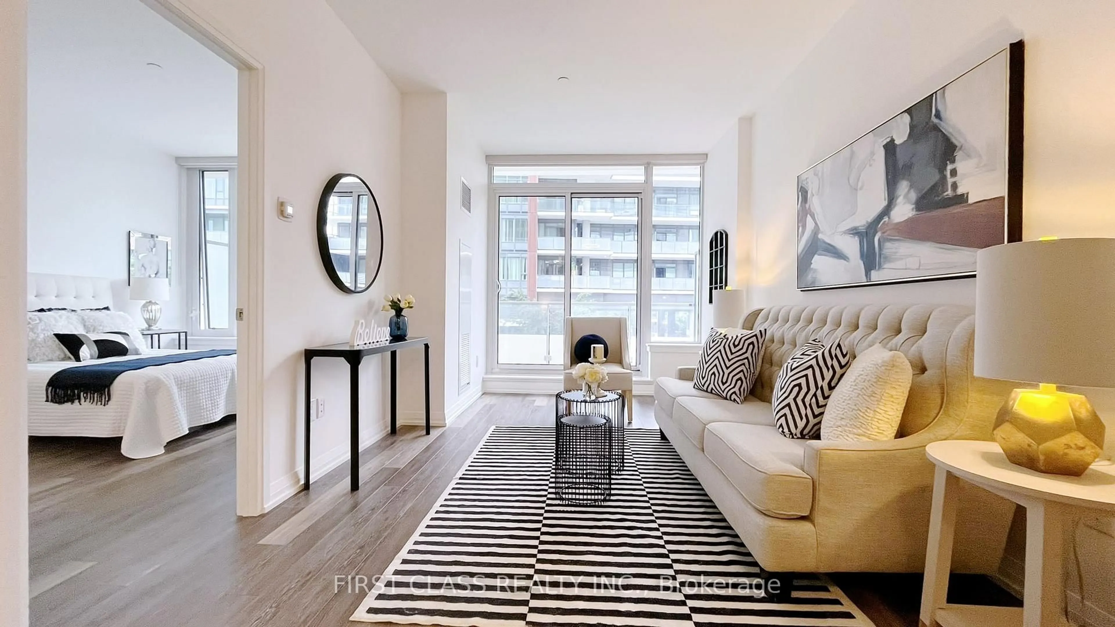 Living room with furniture, unknown for 75 Canterbury Pl #208, Toronto Ontario M2N 0L2