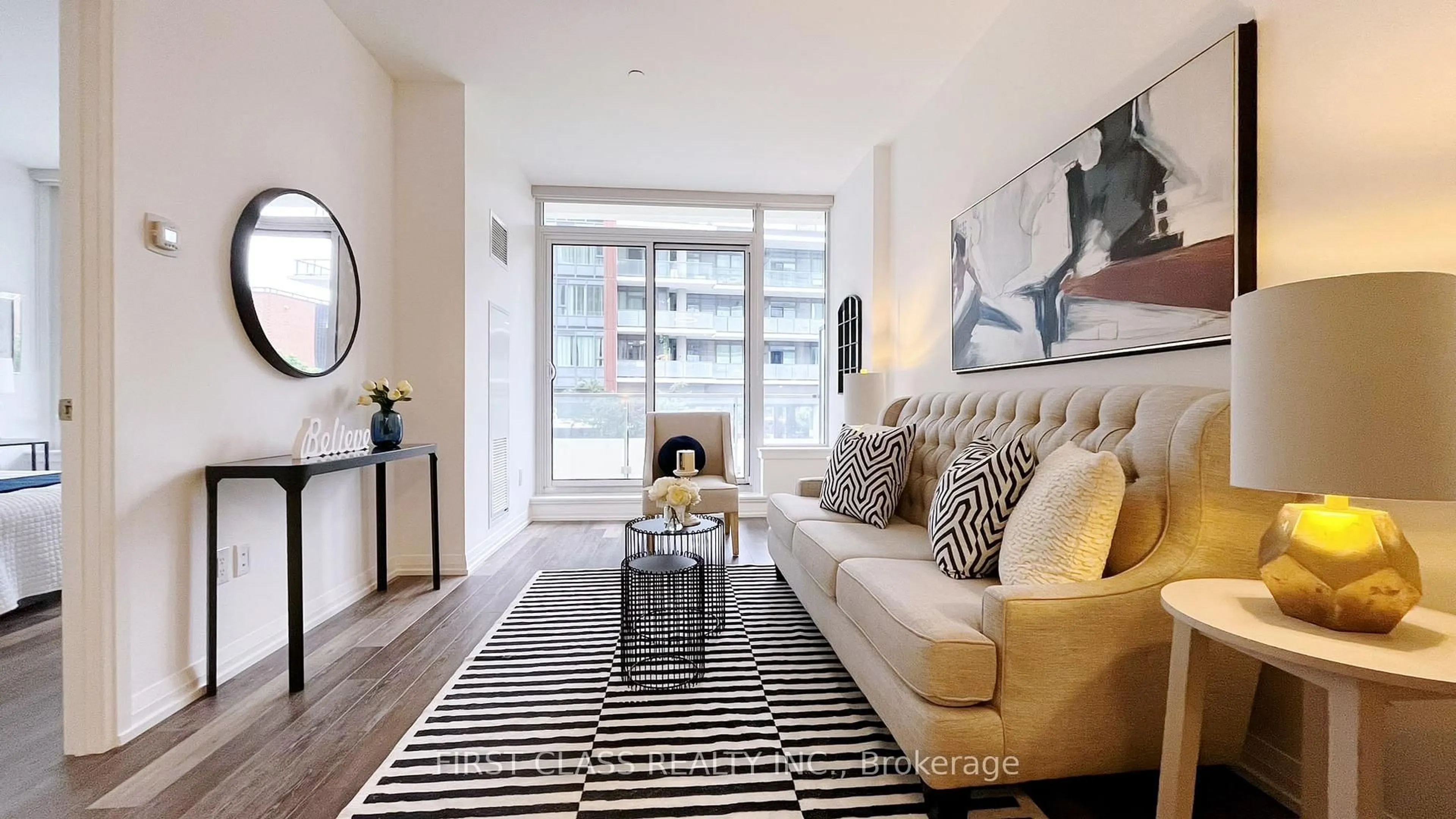 Living room with furniture, unknown for 75 Canterbury Pl #208, Toronto Ontario M2N 0L2