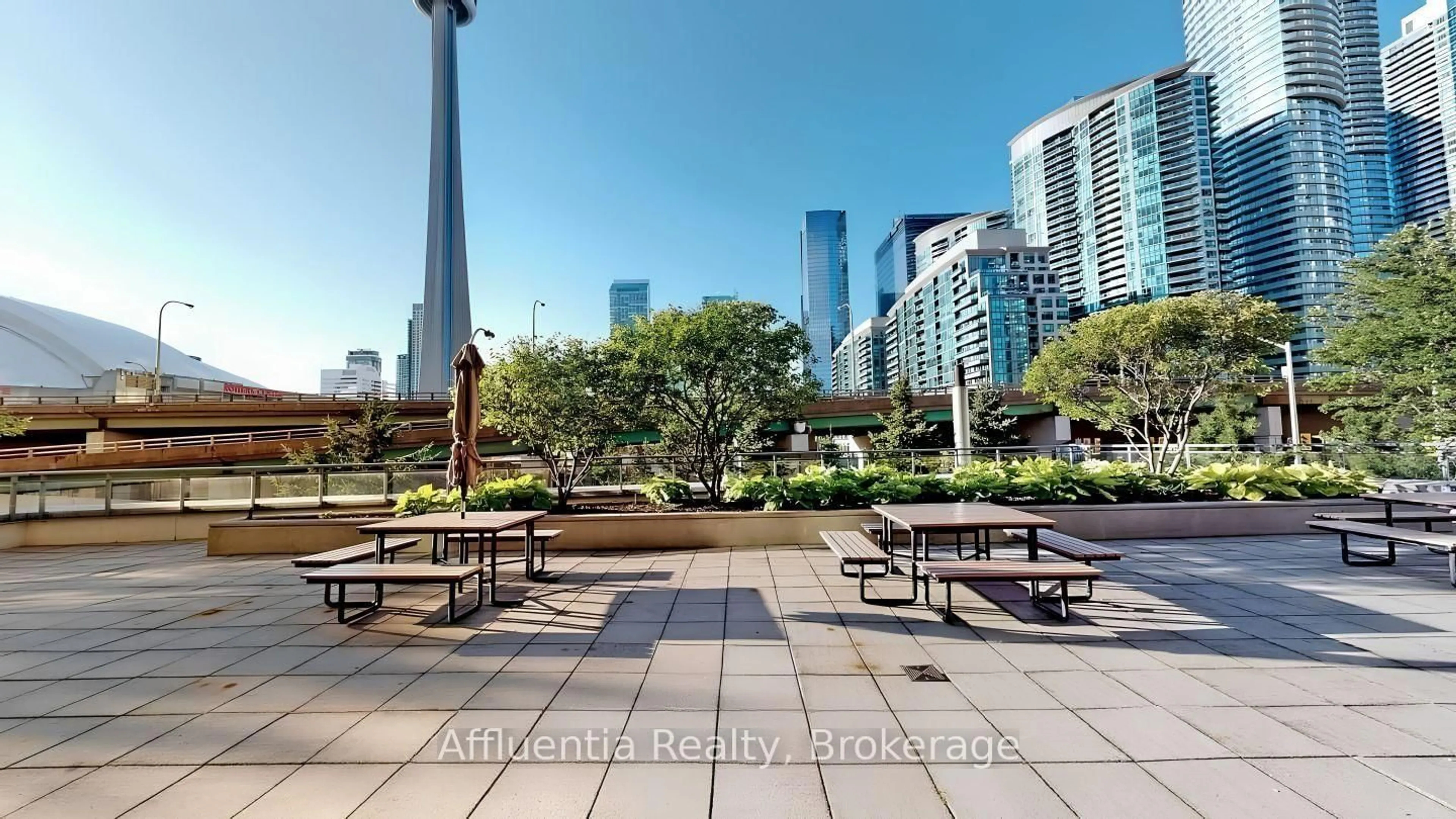 Patio, city buildings view from balcony for 228 Queens Quay #2510, Toronto Ontario M5J 2X1