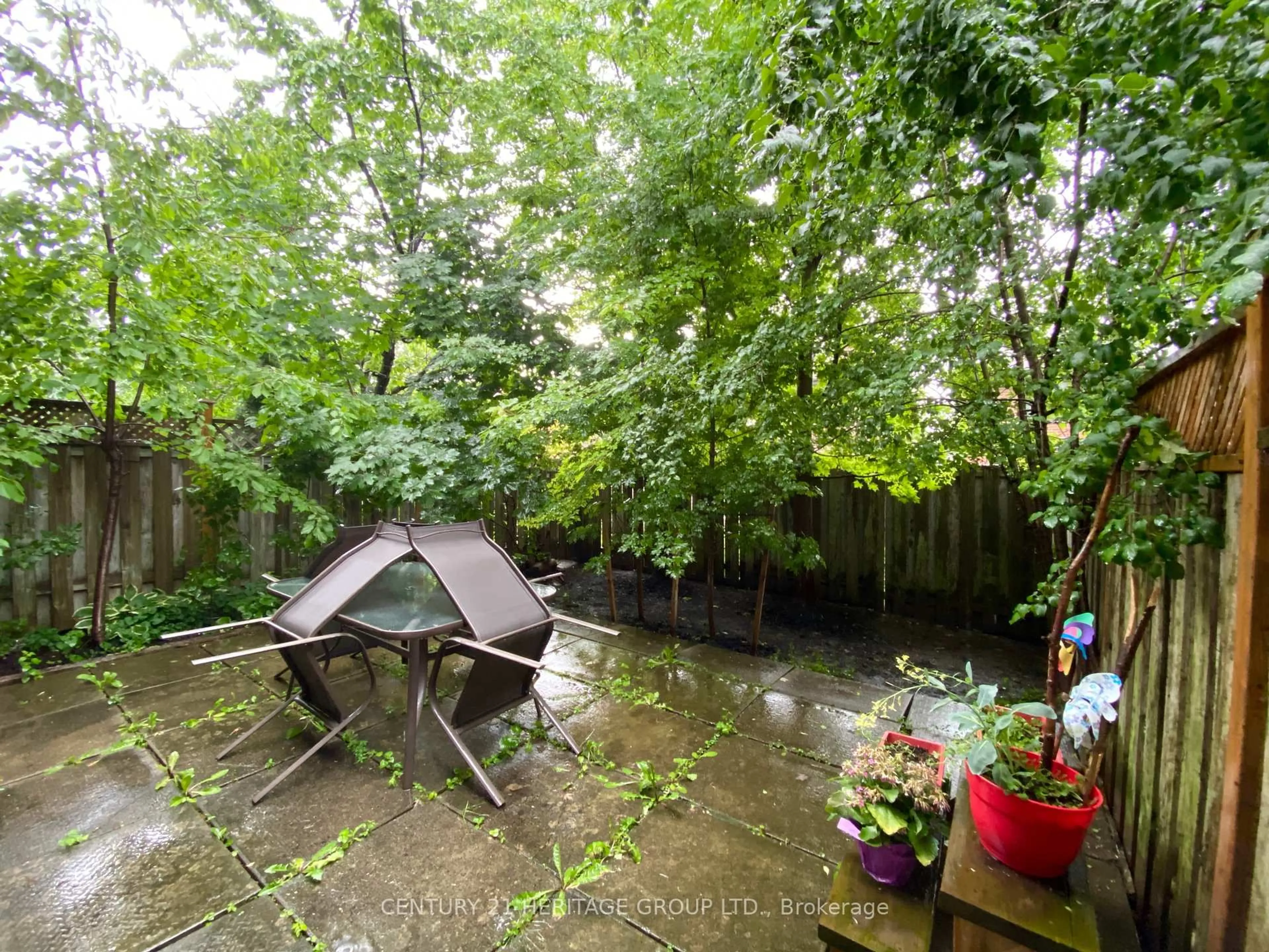 Patio, forest/trees view for 65 Black Hawk Way, Toronto Ontario M2R 3L7