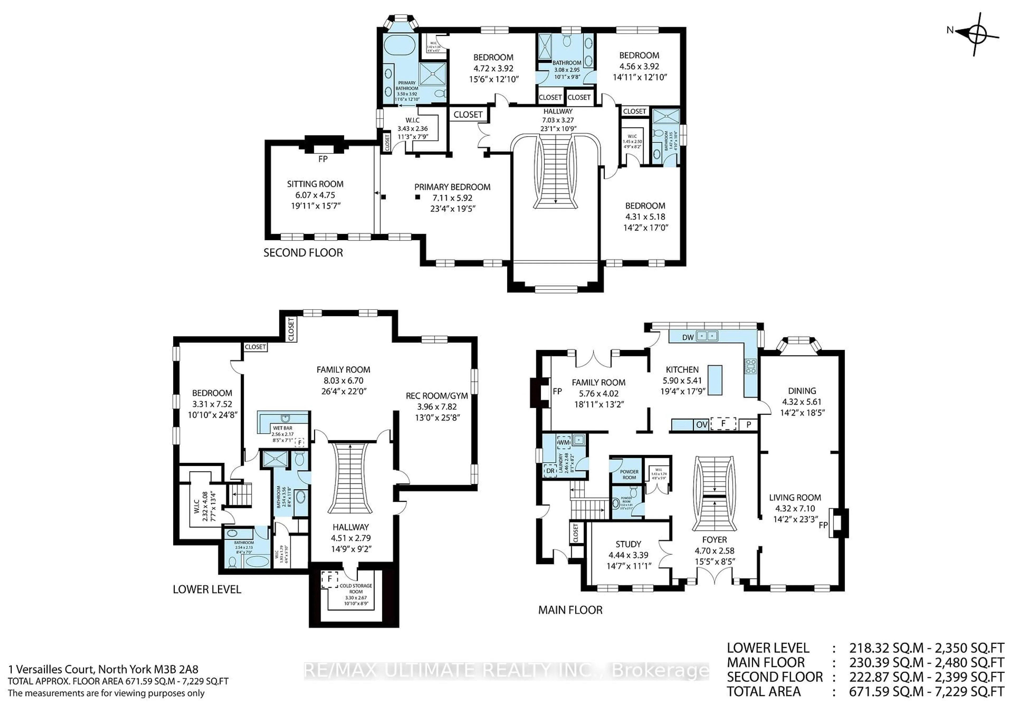 Floor plan for 1 Versailles Crt, Toronto Ontario M3B 2A8