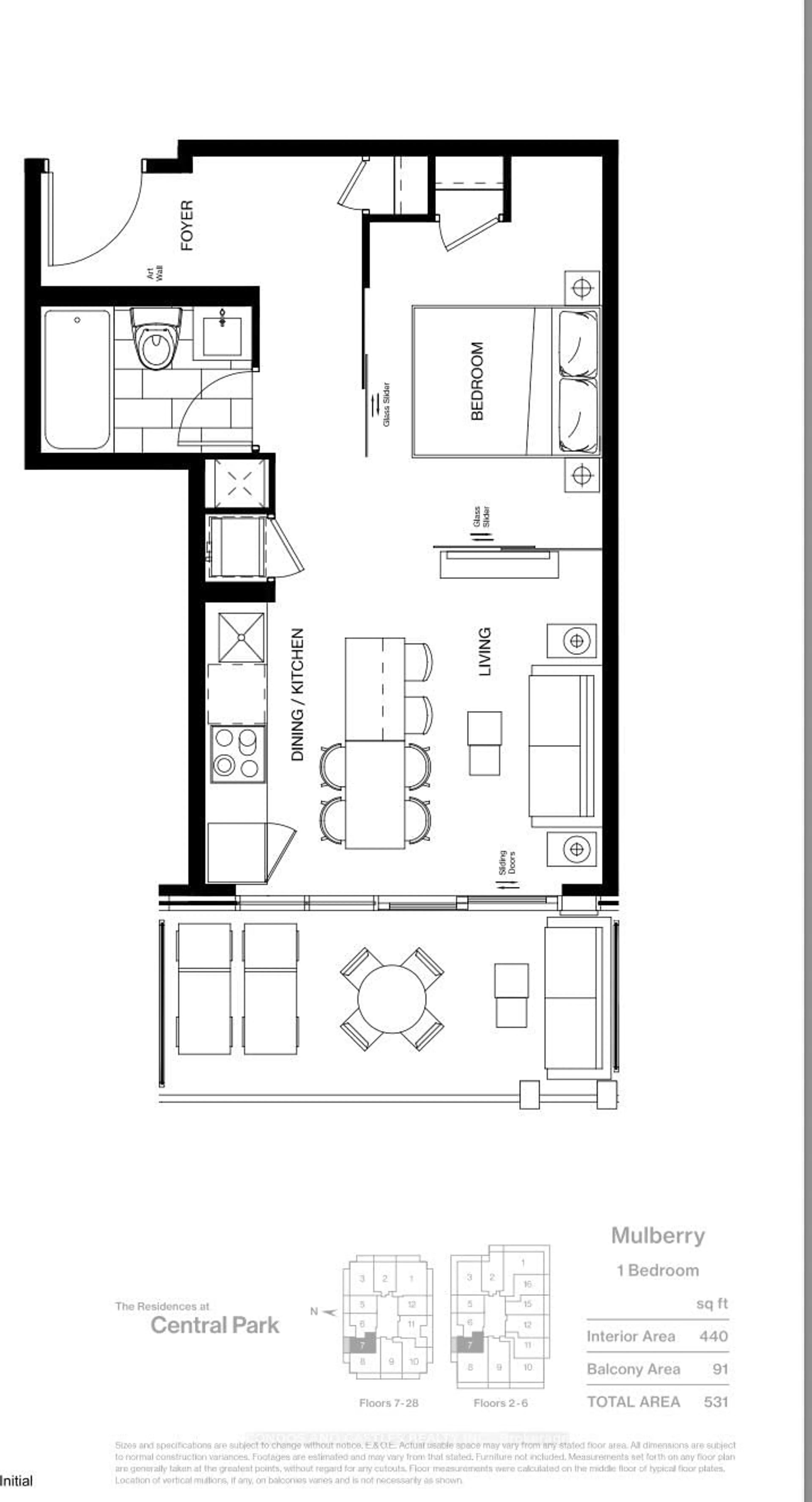 Floor plan for 29 Green Trail Crt #907, Toronto Ontario M2K 0J9